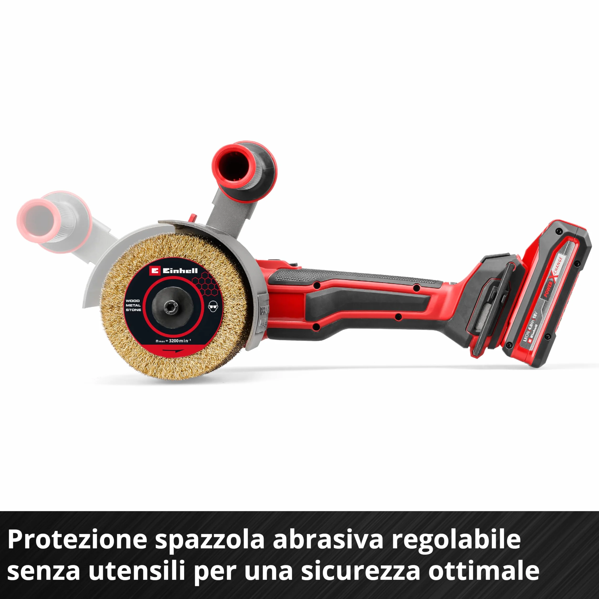 Levigatrice a spazzola Einhell Professional TP-BR 18/32 Li BL-Solo PXC 18 V 1300 W Brushless 3200 giri/min 120 mm