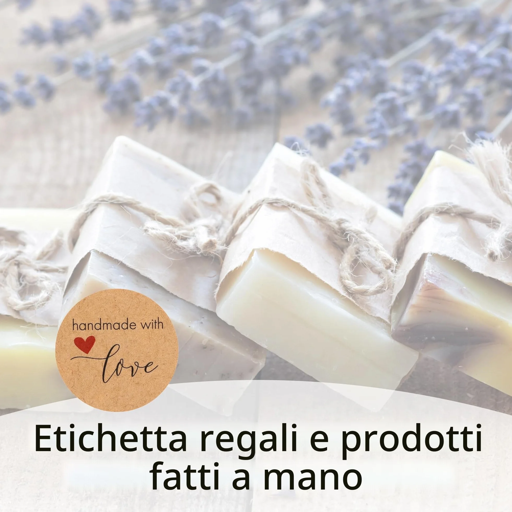 Nordstern Adesivi fatti a mano con amore, confezione da 525, etichette autoadesive per matrimoni, vasetti di marmellata ed etichette regalo
