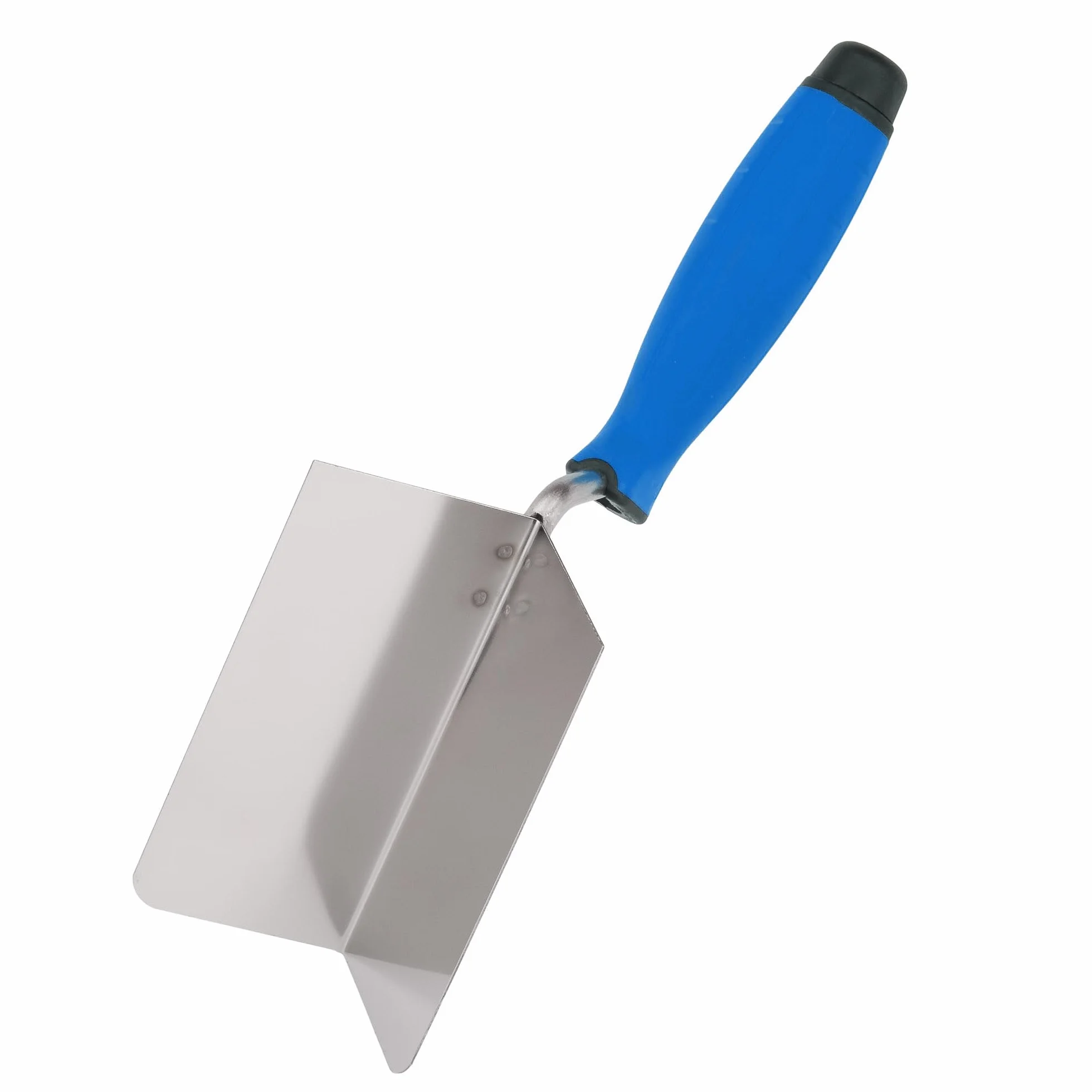 Mivos 2x Cazzuole Angolari Antiruggine 120 x 60 mm - Cazzuola Angolare Interna ed Esterna in Acciaio Inox - Cazzuola per Bordi Interni ed Esterni con Impugnatura Morbida - Spatola Angolare per Stucco