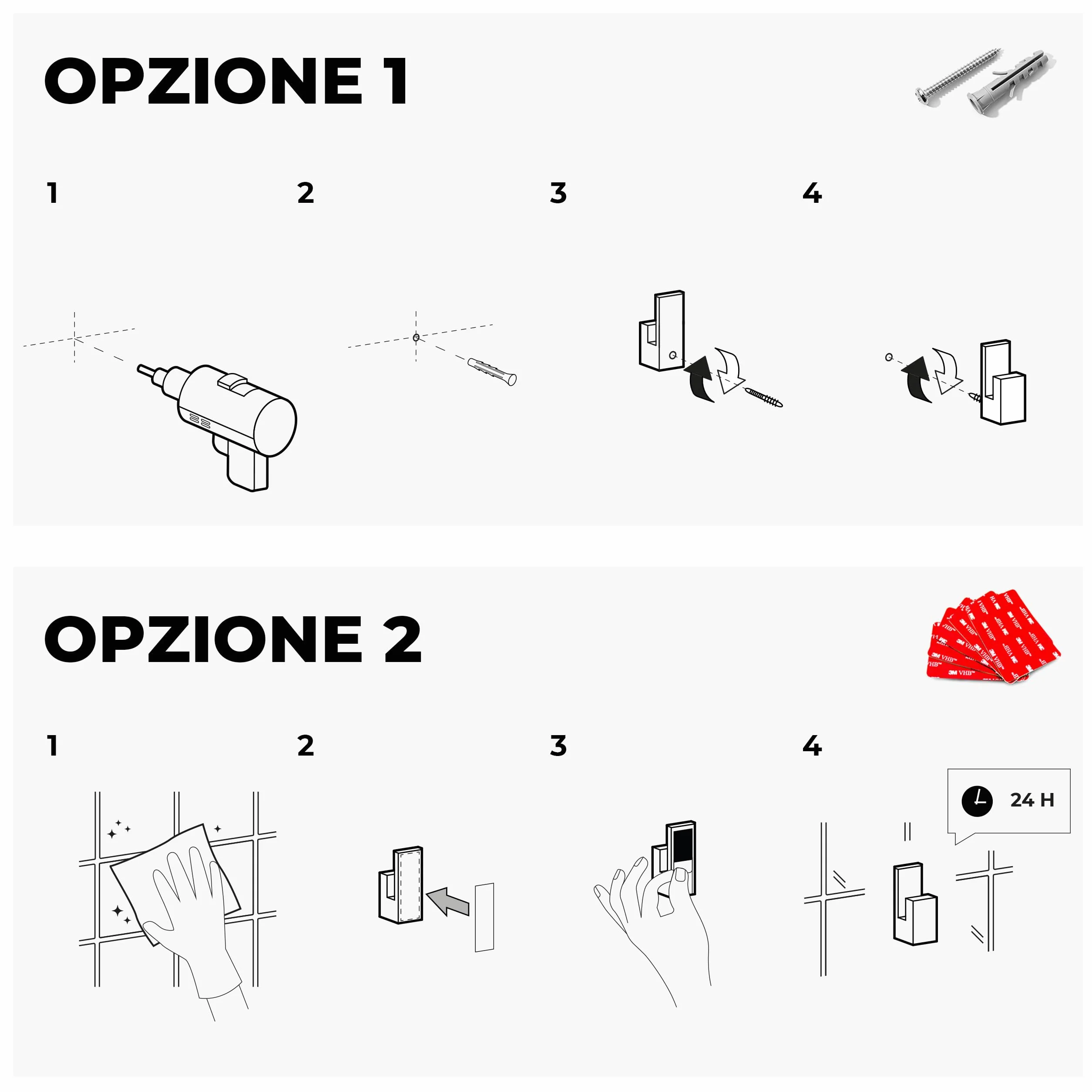 Ganci Appendiabiti Adesivi Bambù Set 4 - Portaasciugamano da Bagno Senza Forare
