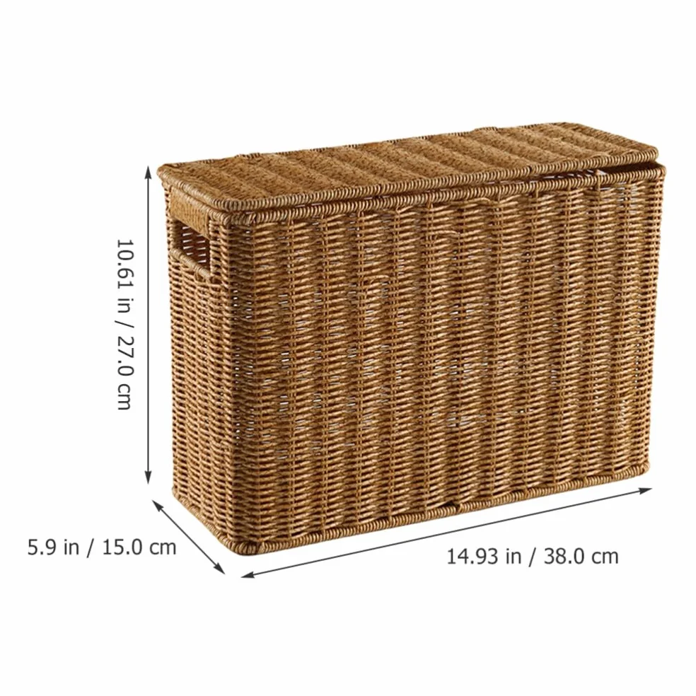 PartyKindom Scatola Portaoggetti Con Manico Intrecciato Per Cestino Da Picnic Organizer Per Articoli Vari