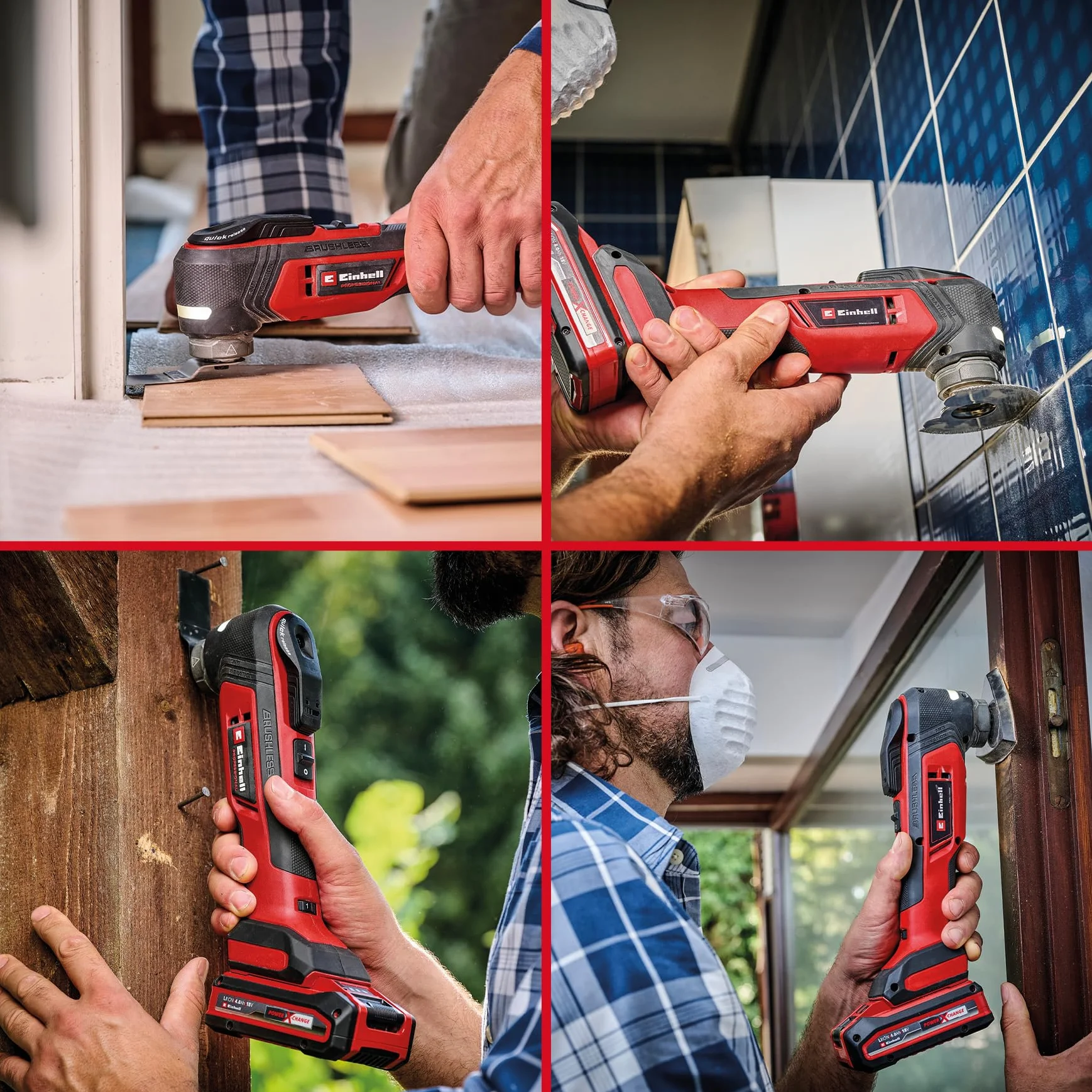 Einhell Professional utensile multifunzione TP-MG 18 Li BL-Solo Power X-Change (18 V, 3 funzioni, mandrino magnetico, accessorio incluso, batteria esclusa)