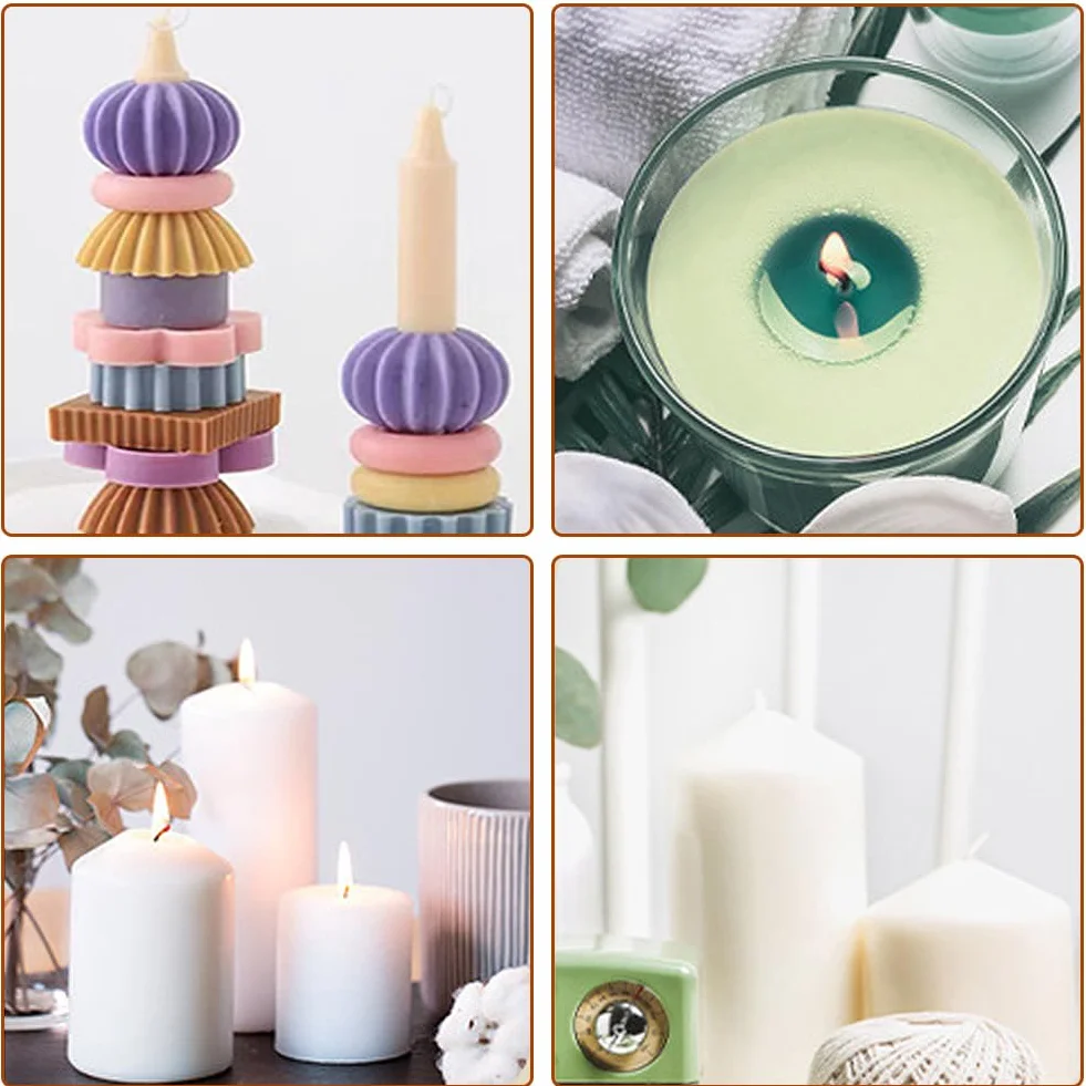 Set elettrico per la produzione di candele, pentola scioglicera, set fai da te per fare le candele con pentola da 800 ml, cera per candele, termometro, stoppini per candele, supporto per stoppini