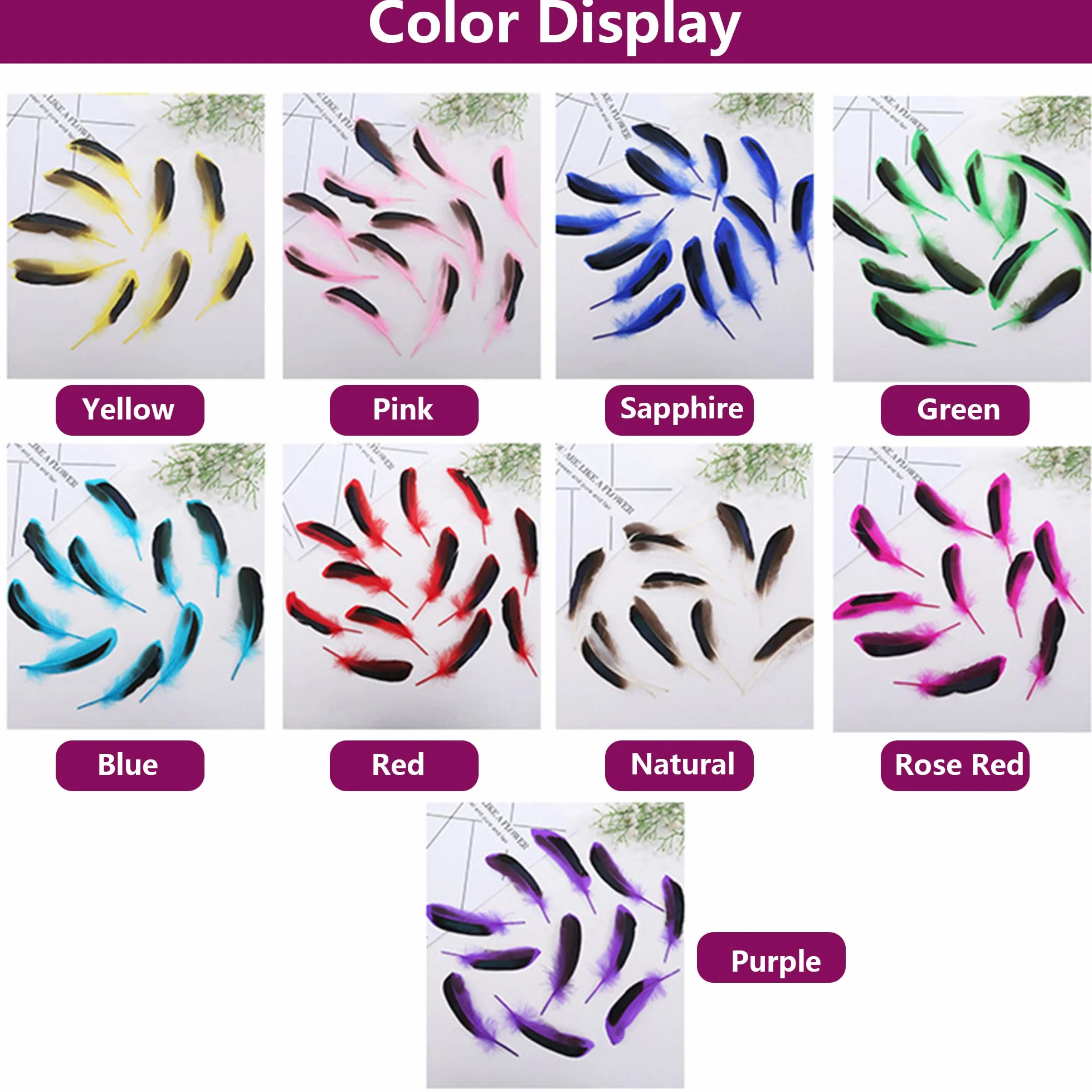 50 piume colorate per bricolage, orecchini fai da te, matrimoni, acchiappasogni, copricapo, lavori scolastici