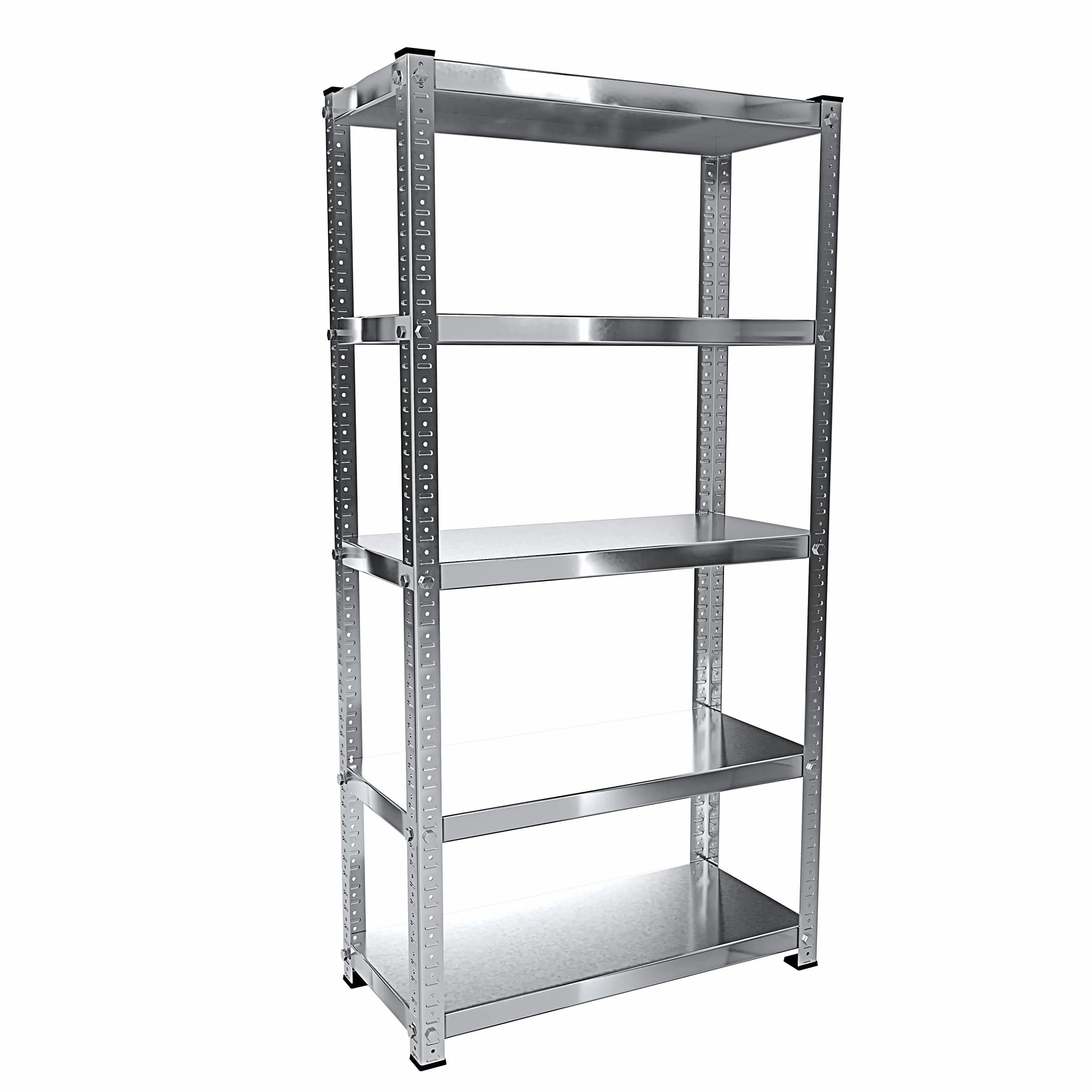 Arreditaly 2 Scaffali In Metallo Scaffale Alta Portata Con 5 Ripiani Regolabili Ideale Per Garage Officina Cantina Capannone Magazzino Design Modulare 187 x 100 x 30 cm (2)