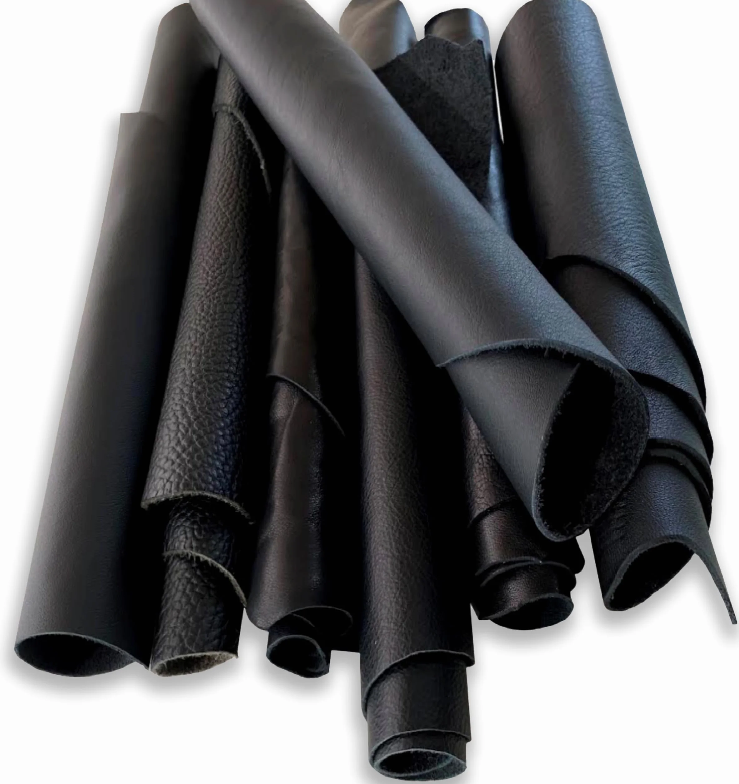 IPEA 1 kg Ritagli di Vera Pelle Nera – Scampoli in Pelle Premium Made in Italy