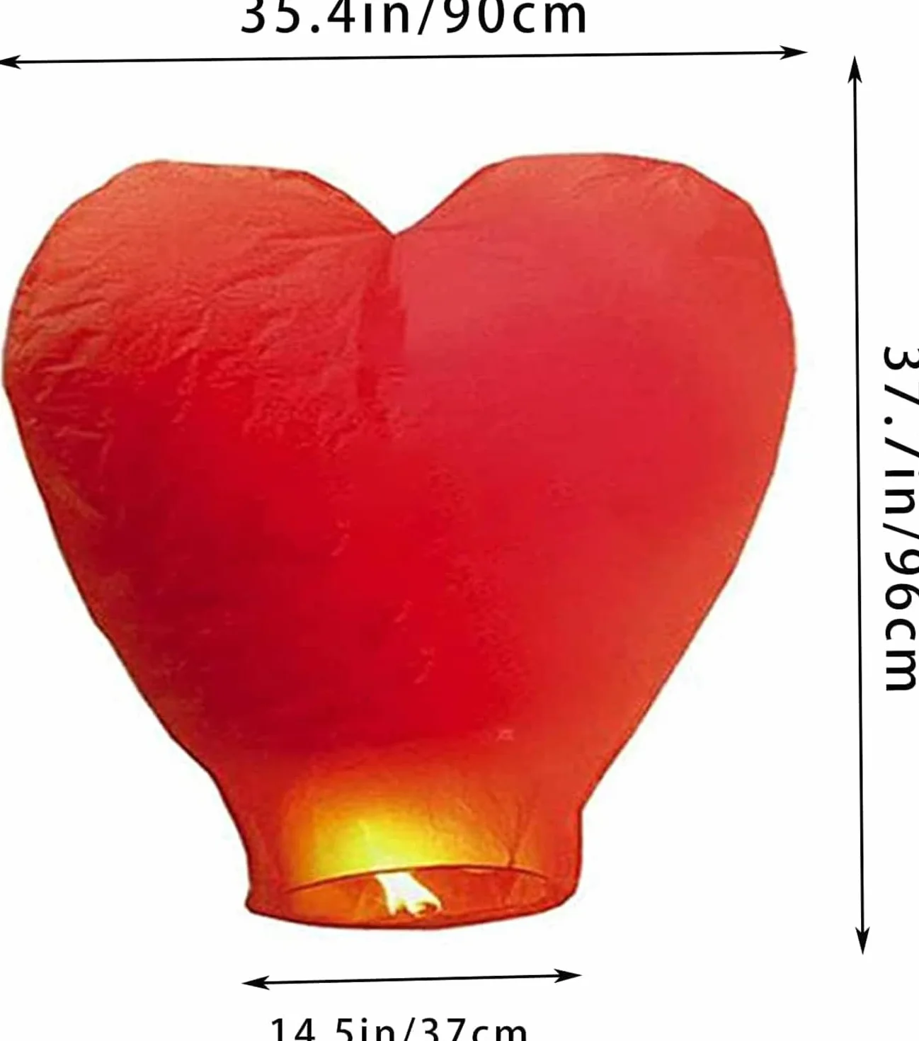 Lanterne celesti cinesi carta volanti desiderio compleanno matrimonio anniversario festa rosso 10pcs