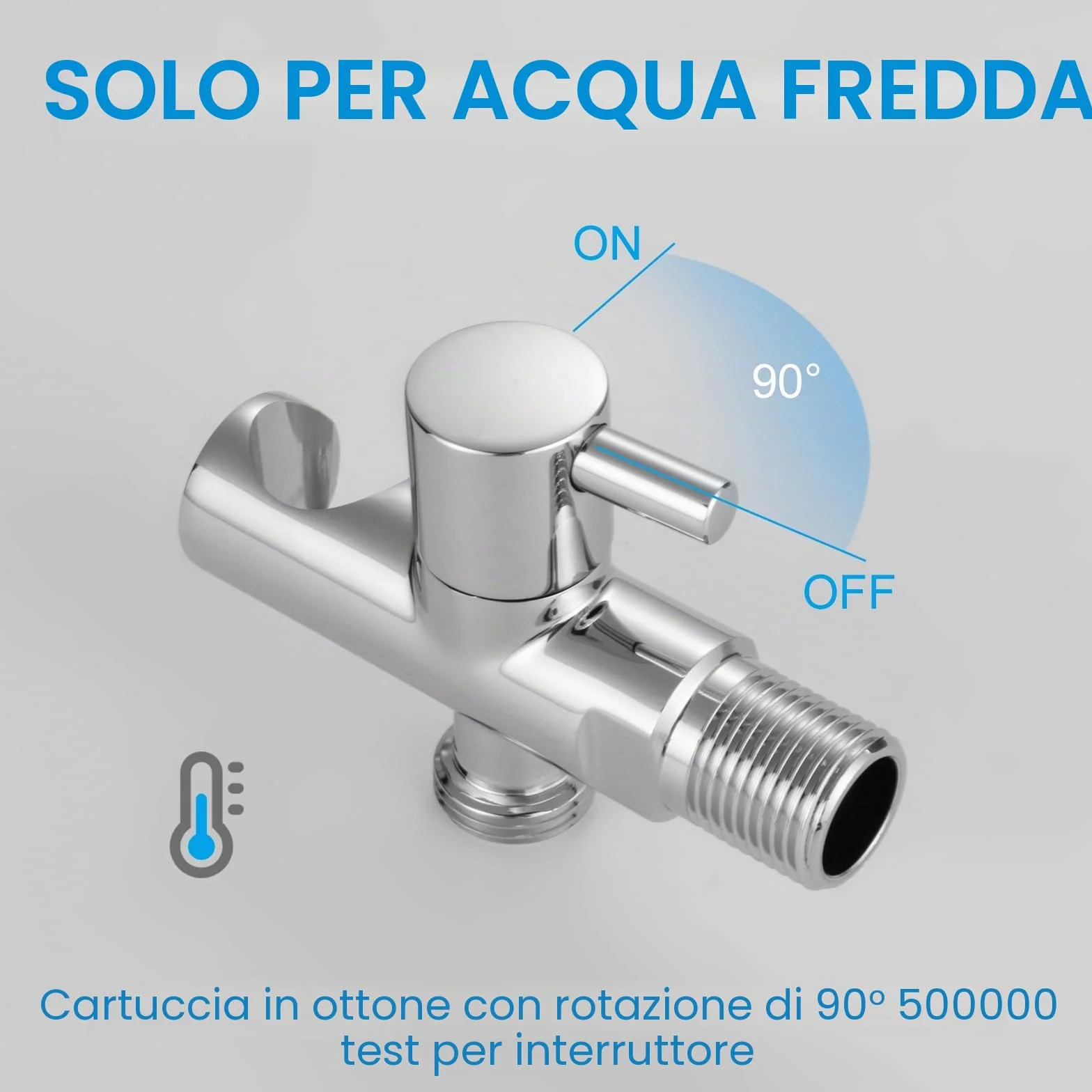 Ibergrif Doccetta per Bidet con Miscelatore, Supporto e Flessibile, Acqua Fredda, Finitura Cromo, M22015R