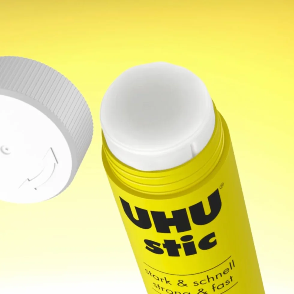 UHU Stic 5x8.2g colla per bambini, sicura da usare per i lavoretti, adatta per la scuola, l'ufficio, l'università