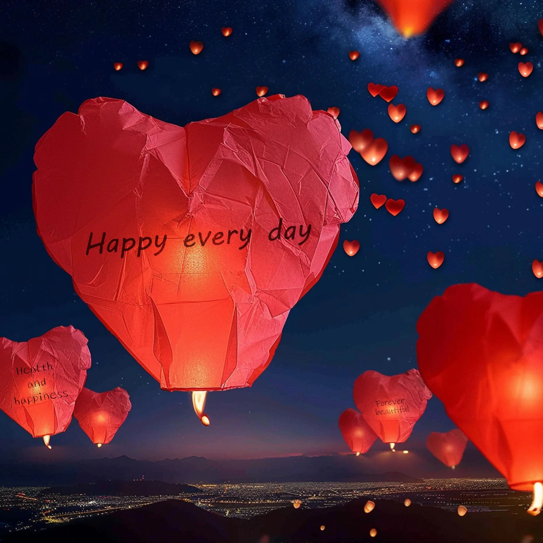 VAIIEYO Confezione da 10 Lanterne Cinesi a Forma di Cuore, Ecologiche, Biodegradabili, Resistenti, per Matrimoni, Compleanni,Capodanno e Tutte le Celebrazioni Rosso