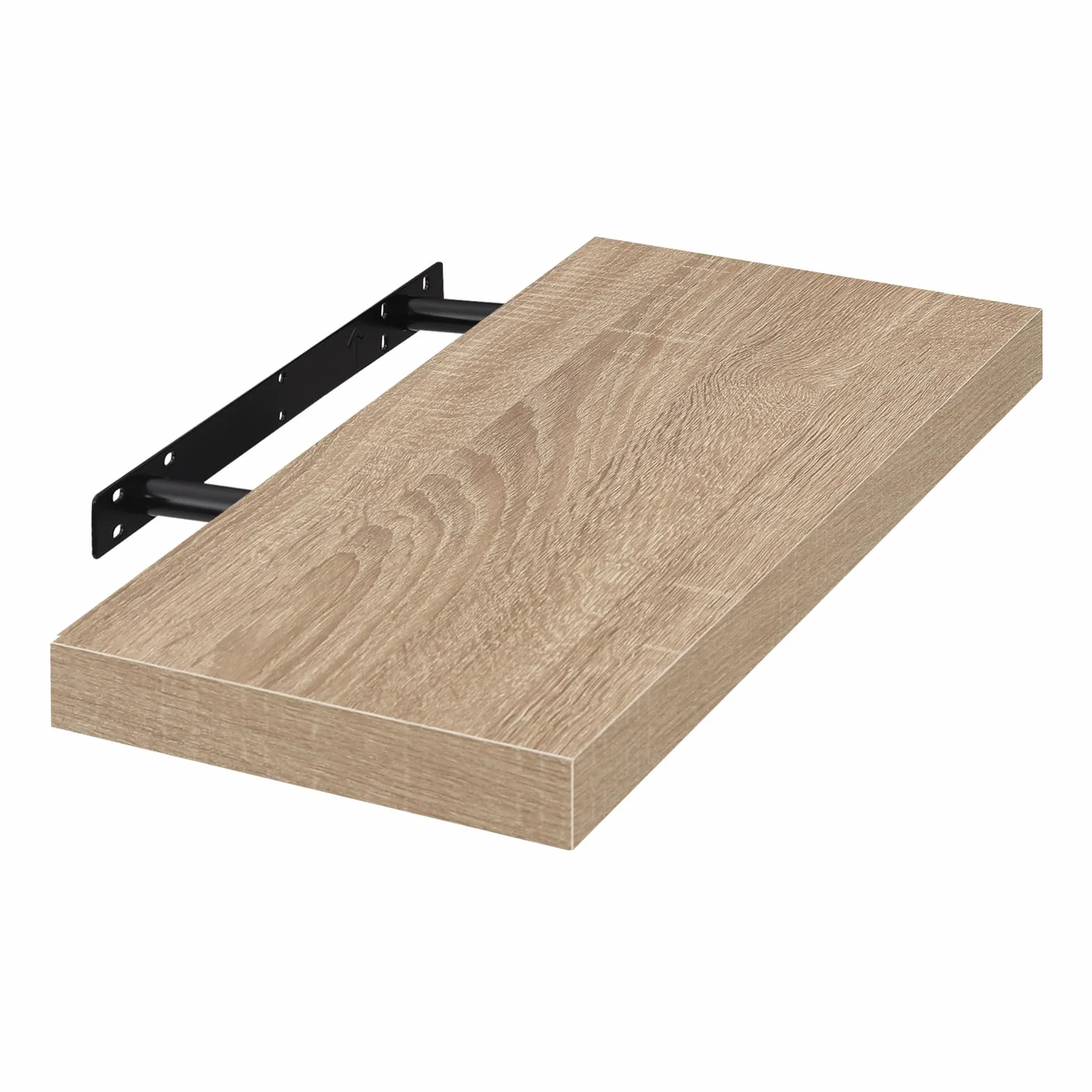 EUGAD Mensola a Muro, Scaffale a Parete in Legno MDF, 50cm, Rovere dorato, Mensola Multiuso a Scomparsa Decorazione per Soggiorno, Camera da Letto, Salotto