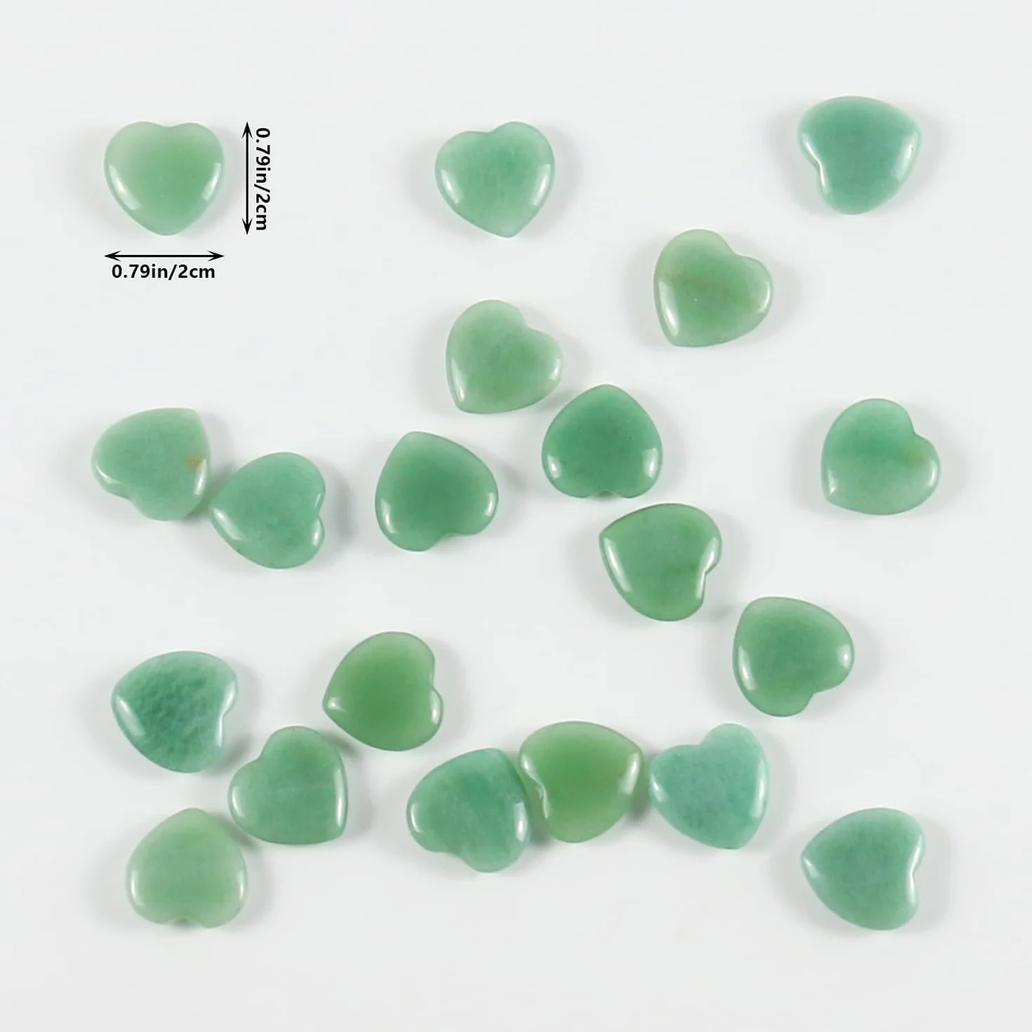 Avventurina Verde Naturale Cristalli a Forma di Cuore - Pietre Curative per Reiki, Chakra, Wicca