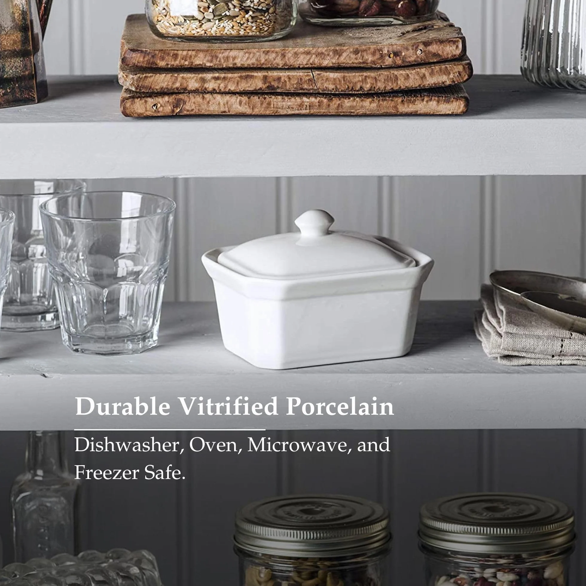 WM Bartleet & Sons terrina con coperchio bianca