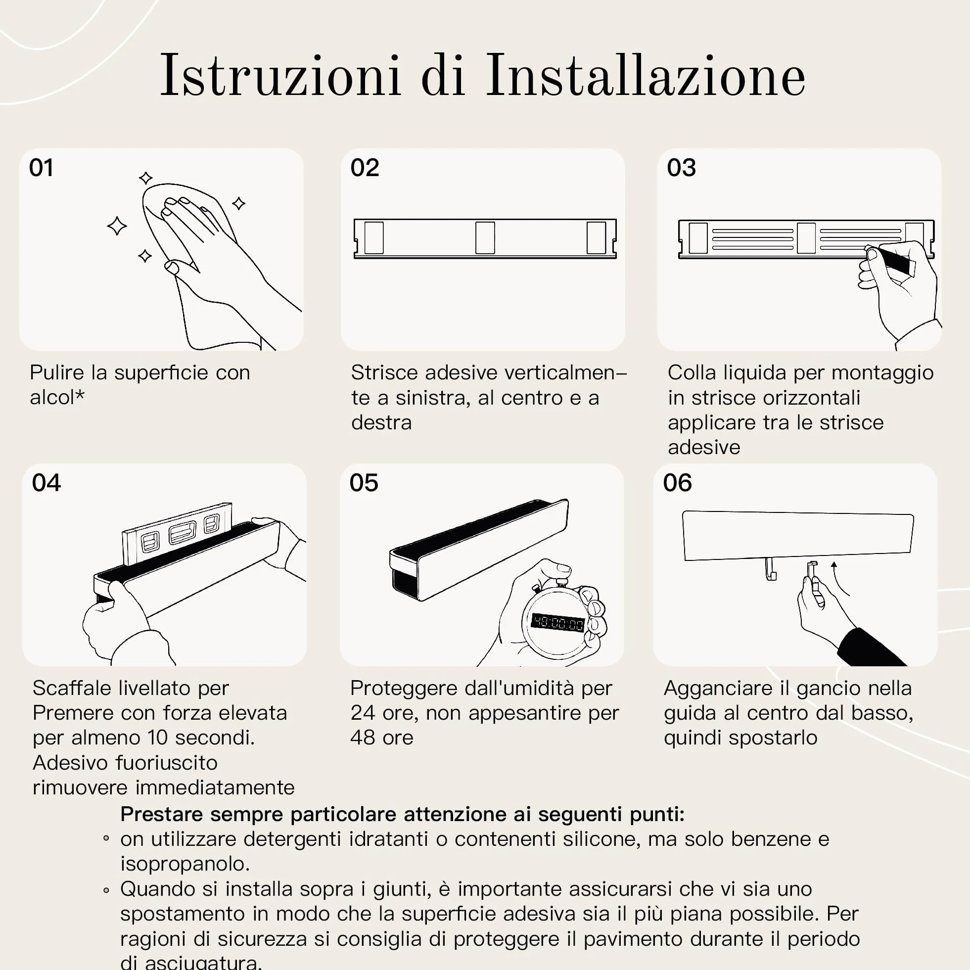 Design Amburgo Mensola doccia senza foratura I Porta sapone per doccia | Mensole Bagno I Portasapone doccia I Mensola Adesiva da Parete I 2 Ganci | Mensola bagno nero 42 cm