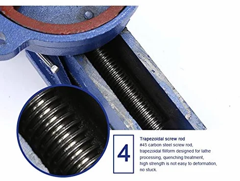 KATSU Morsa da Banco 5" 125mm 5,2kg, Heavy Duty 360 Gradi Base Girevole Tornio Fresatrice Tavolo Morsetto da Banco per Meccanici e Ingegneri 402351