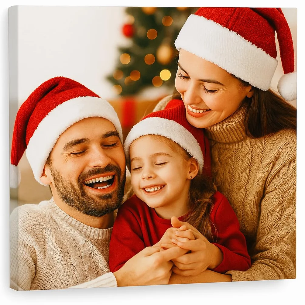Quadro Personalizzato su Tela 100% Made in Italy con Foto HD - Telaio in Legno Incluso - Stampa Tela Personalizzabile 20x20 cm