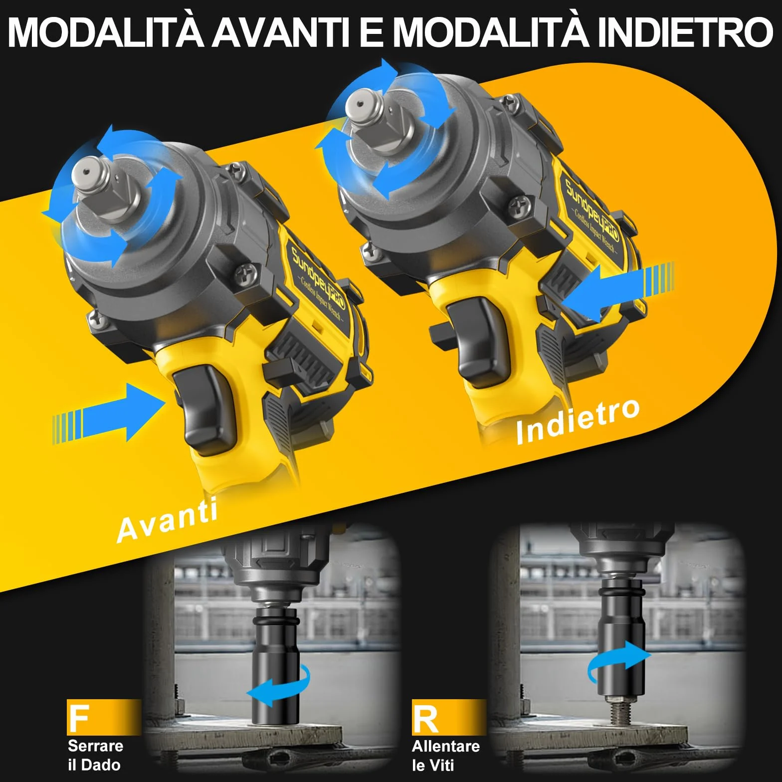 Avvitatore a Impulsi 1300Nm 21V 1/2" Brushless con 2 Batterie 4.0Ah 3 Velocità RSS Cassetta
