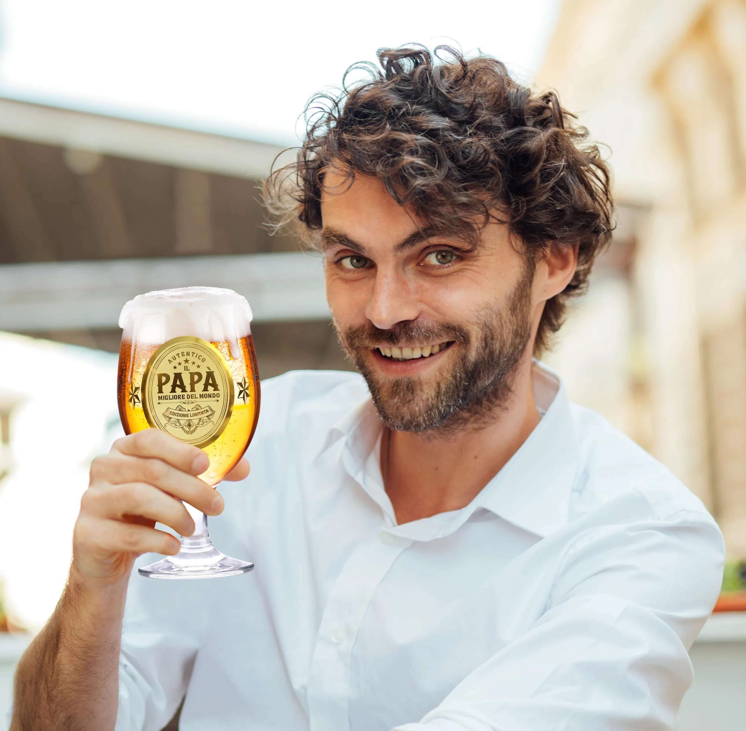 CROWNLY CRYSTAL® Regalo Papà Tazze Personalizzate Bicchieri Birra Idee Compleanno
