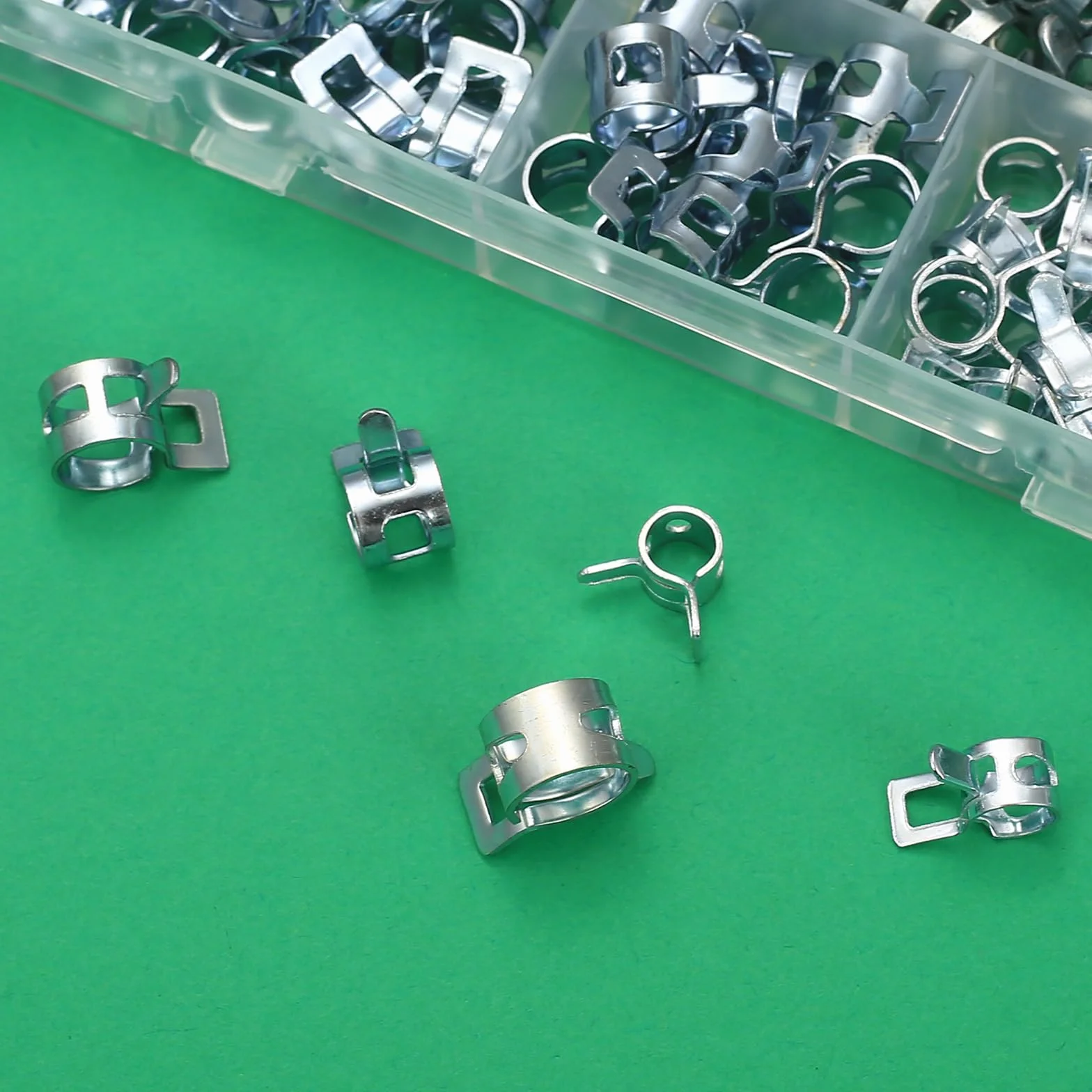 150 Pezzi Fascette Stringitubo a Molla, Flessibile Morsetto per Tubo a Molla, Fascetta Stringitubo per Tubo Flessibil -（Argento,6mm/7mm/8mm/9mm/10mm）