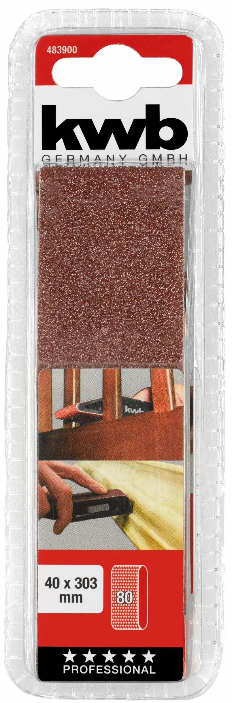 kwb Levigatrice manuale 40 x 303 mm/utilizzabile con diversi tipi di nastro abrasivo