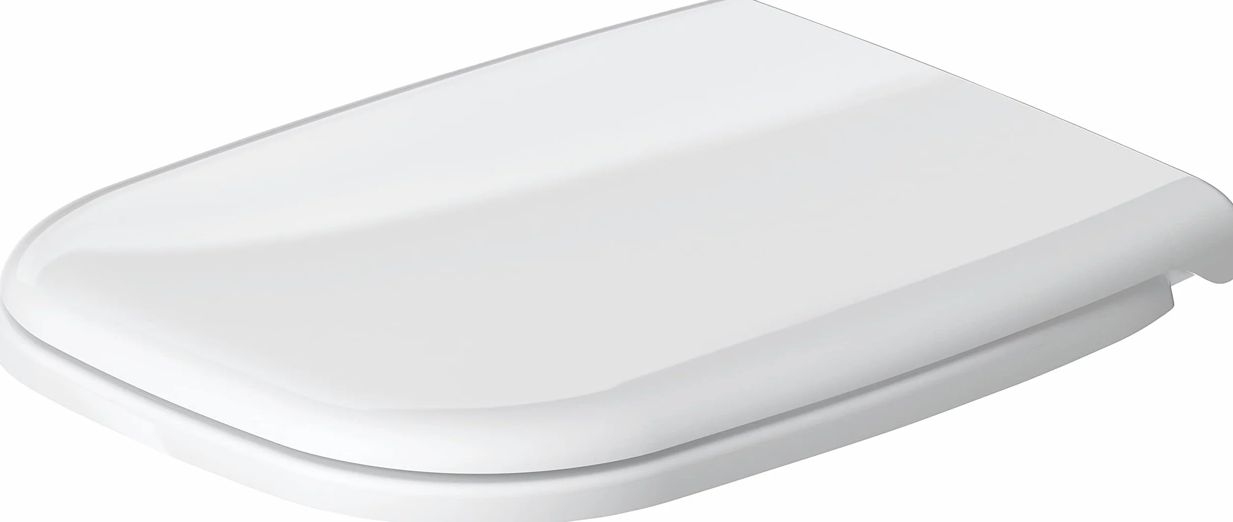 Duravit Sedile WC D-Code Compact, tavoletta WC, copriwater con cerniere in acciaio inox, coperchio water in plastica termoindurente Duroplast, bianco