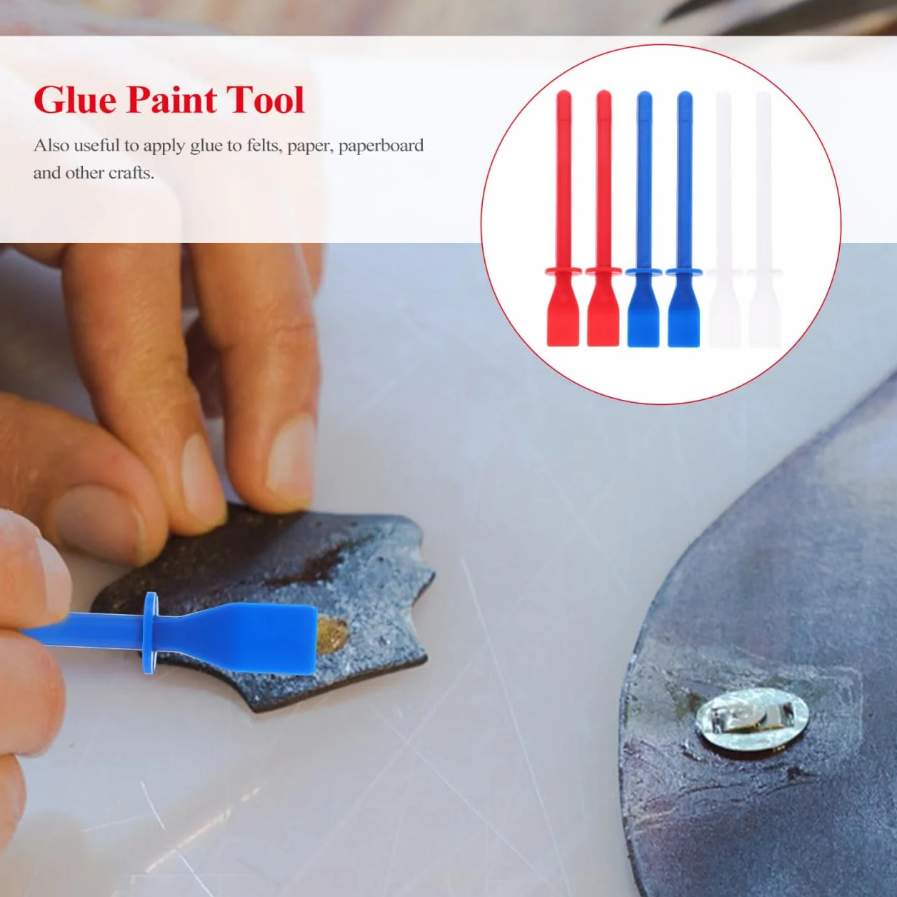 OSALADI Spatola per colla 6 pezzi con colla rivestita foglio spachella silicone plastica raschietto vernice colla pelle striscio colla spatola spatola spatola distributore di colla strumento
