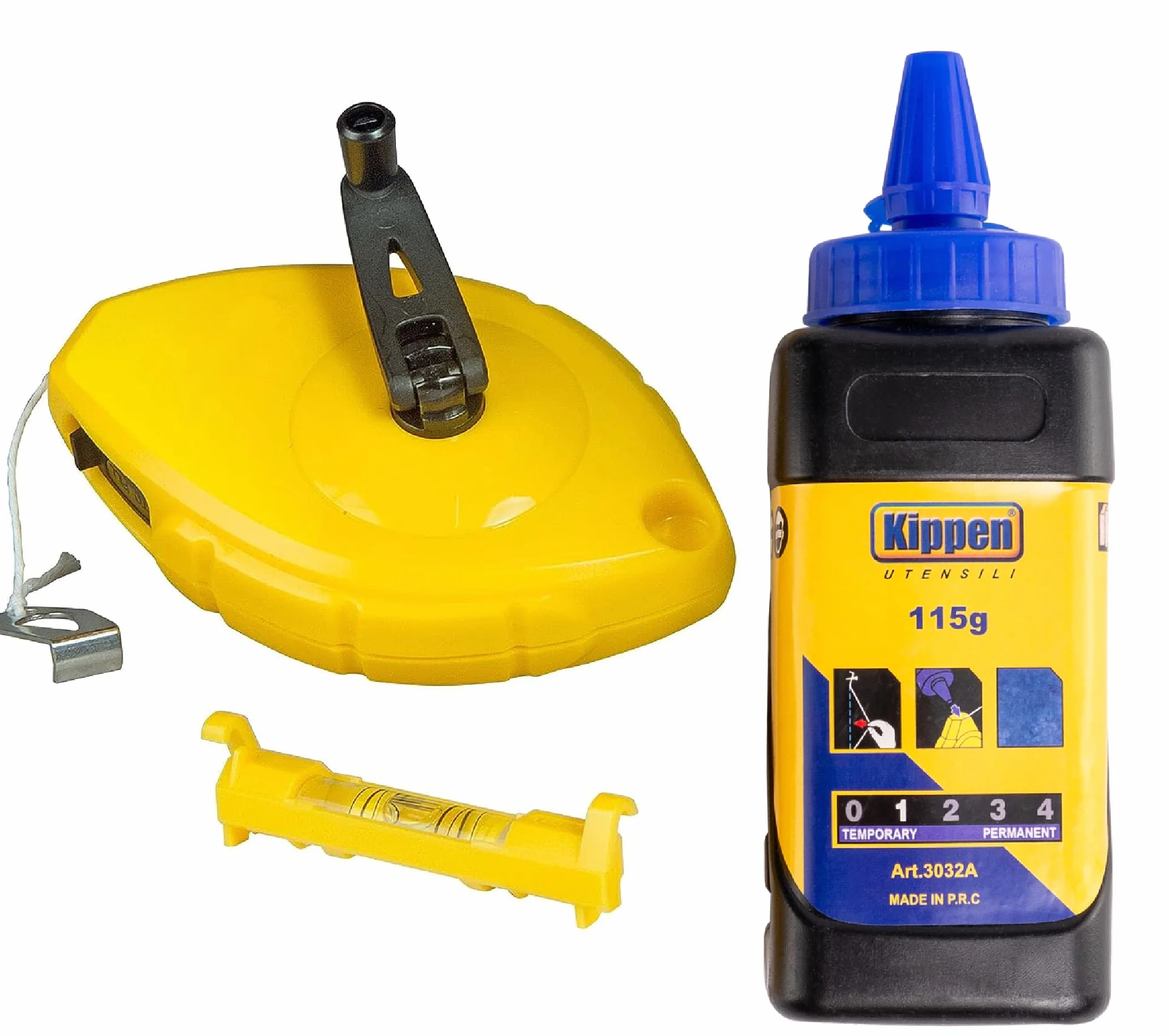 Kippen 3032A - Set Tracciatore con Flacone di Polvere Blu + Livella