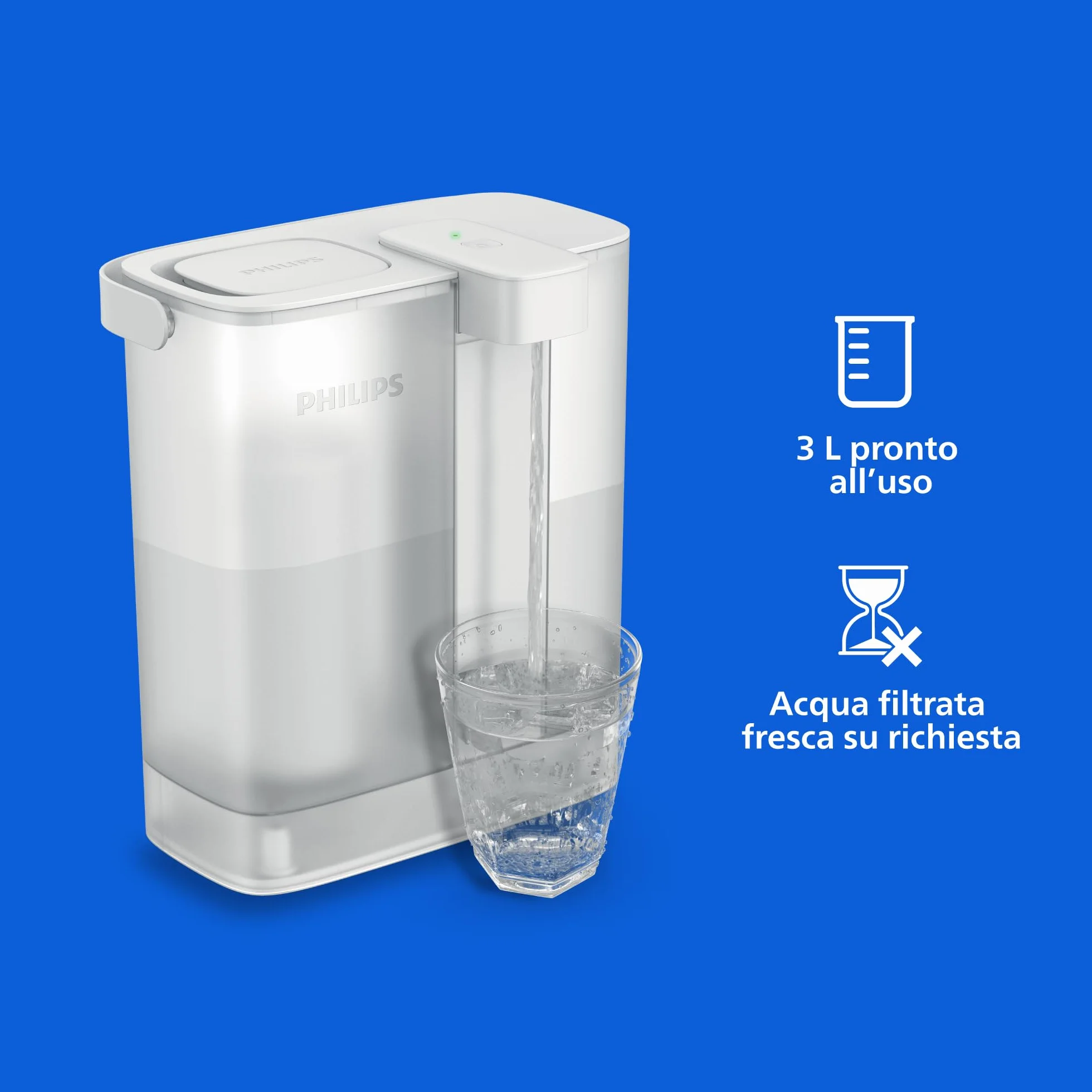 Philips Filtri di Ricambio Taste+ Confezione da 3 per Erogatore Acqua Filtrata, Senza BPA