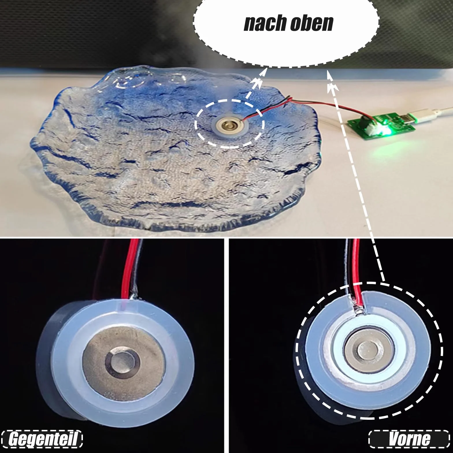 5 pezzi 20 mm produttore di nebbia a ultrasuoni Fogger atomizzatore piastra pellicola accessori umidificatore guarnizione in gomma