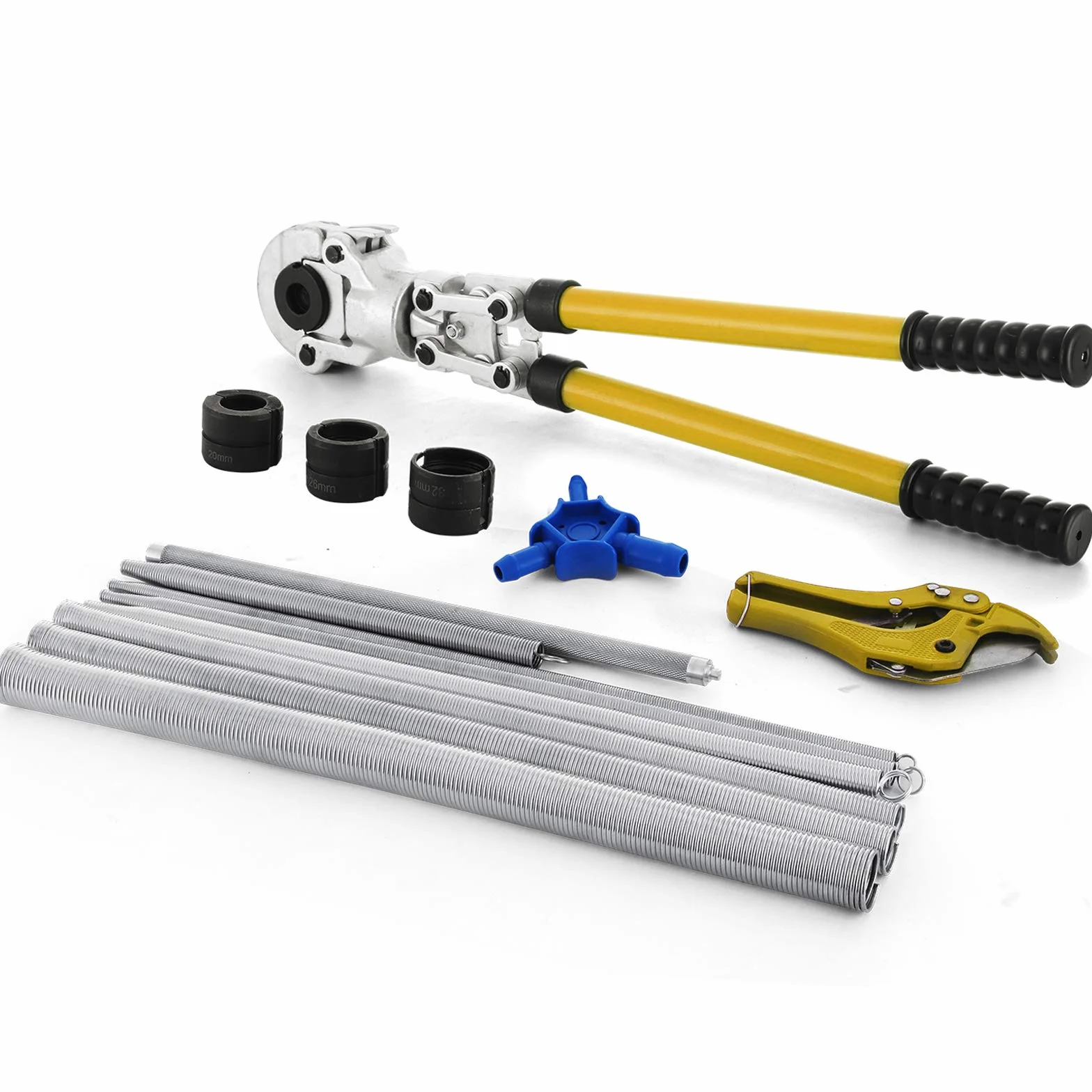 VEVOR Pressatrice Multistrato Manuale 4 Matrici Th 16-20-25-32mm Crimpatrice Idraulica Professionale con Calibratore a Molla di Torsione per Tubi Multistrato