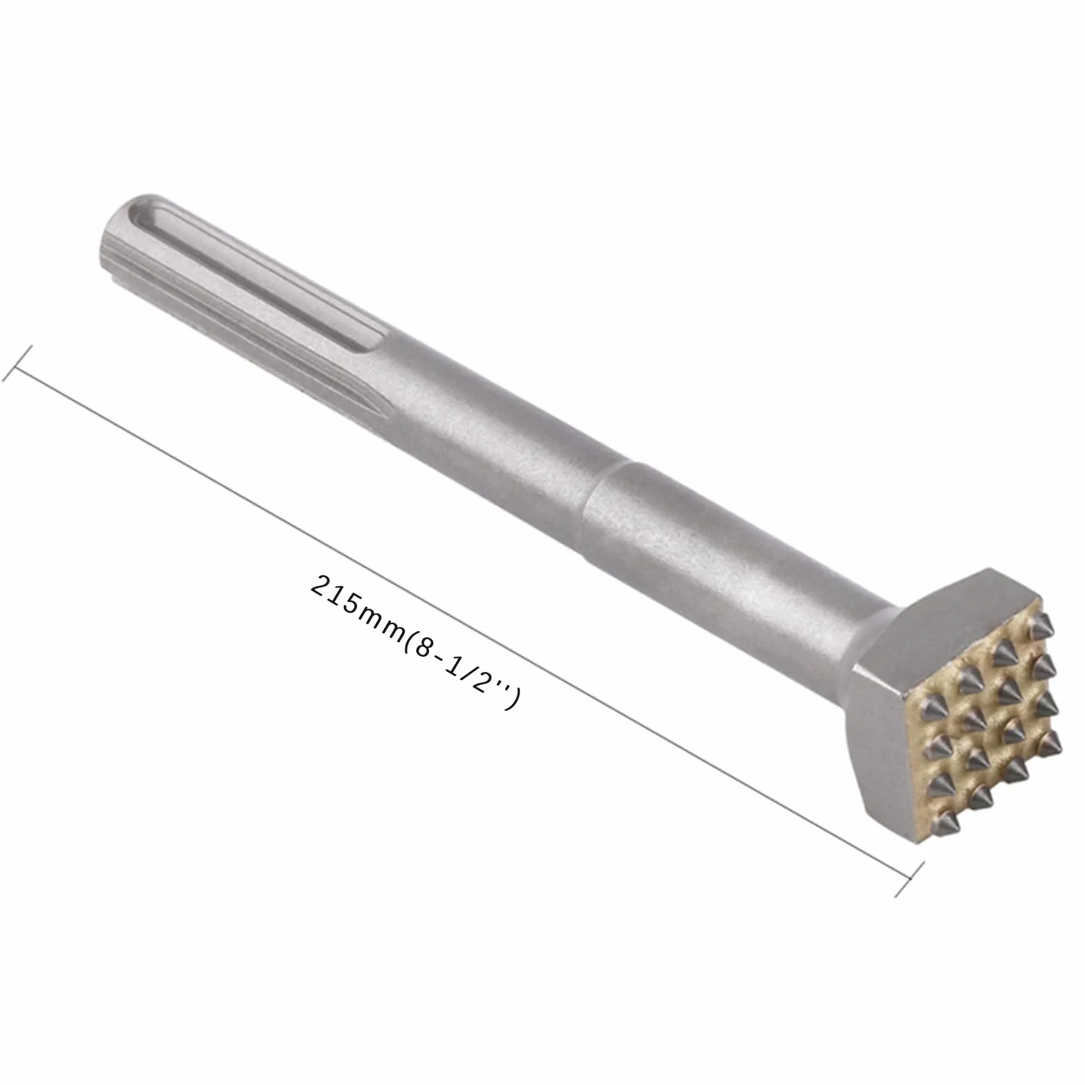 SDS MAX Scalpello per piastrelle, 216 mm, 16 denti, in metallo duro, raschietto per cemento, ardesia, ponte, muri, piastrelle in ceramica