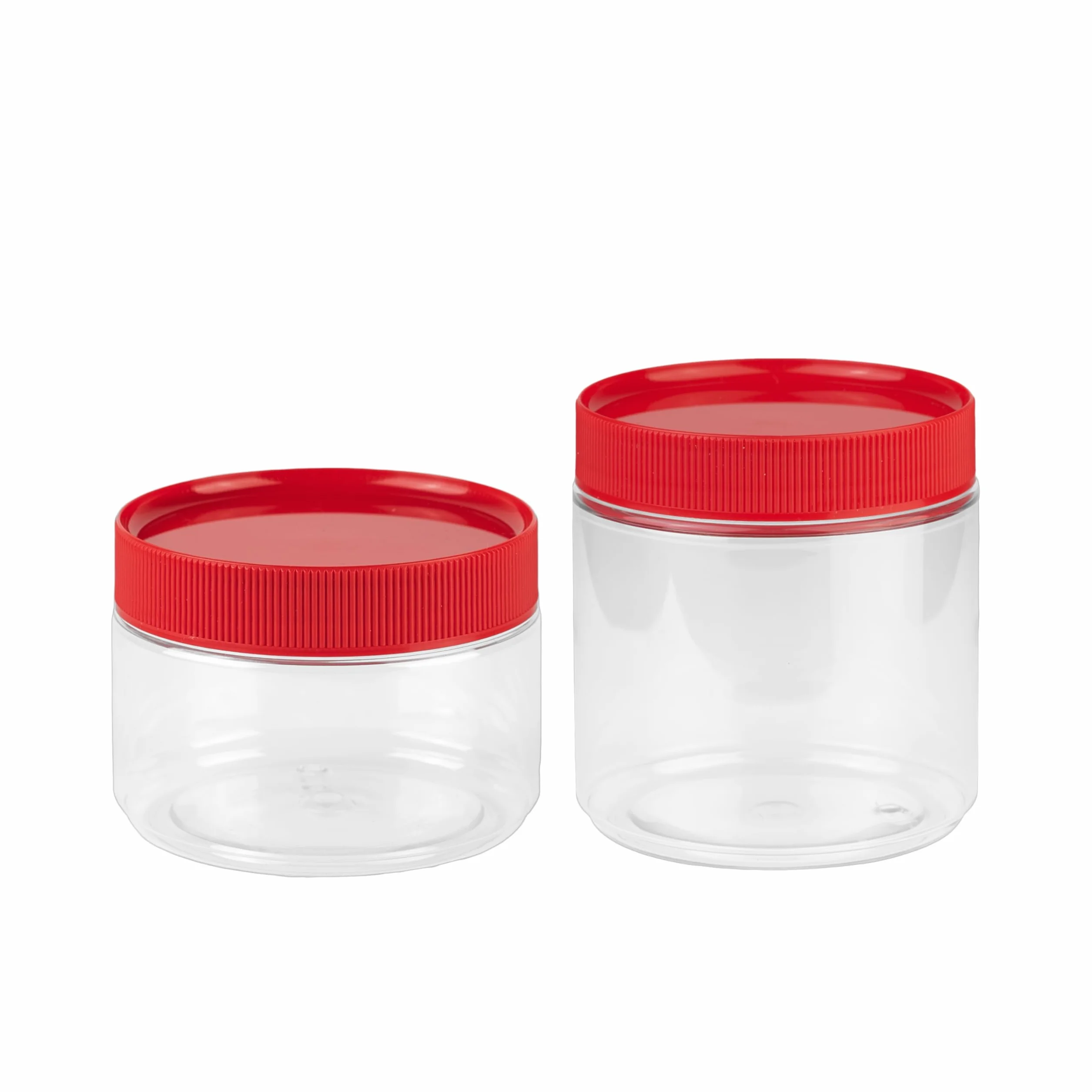 TOX Barattolo Rotondo 250 ml e 500 ml in Miscela con Tappo a Vite Robusto, in Plastica, Pet, Uso Versatile in Officina, Ufficio e Hobby, 4 Pezzi 250 ml e 2 Pezzi 500 ml, 094900907