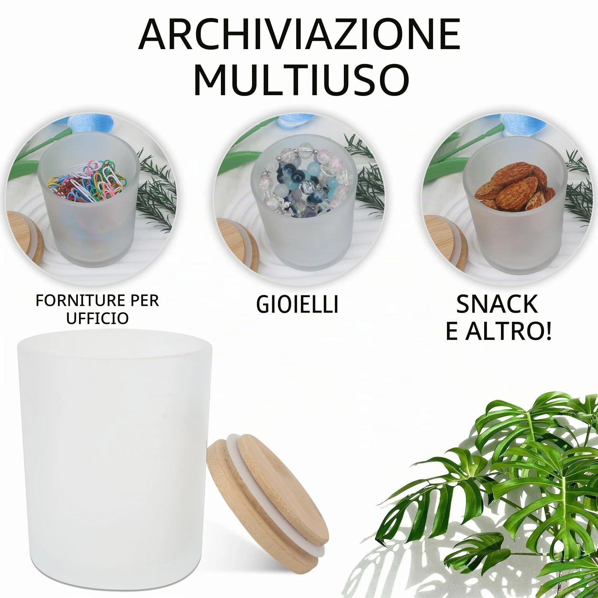 MILIVIXAY Confezione da 20 barattoli per candele in vetro spesso smerigliato da 200 ml, con coperchio, per realizzare candele, contenitori per spezie e polvere.