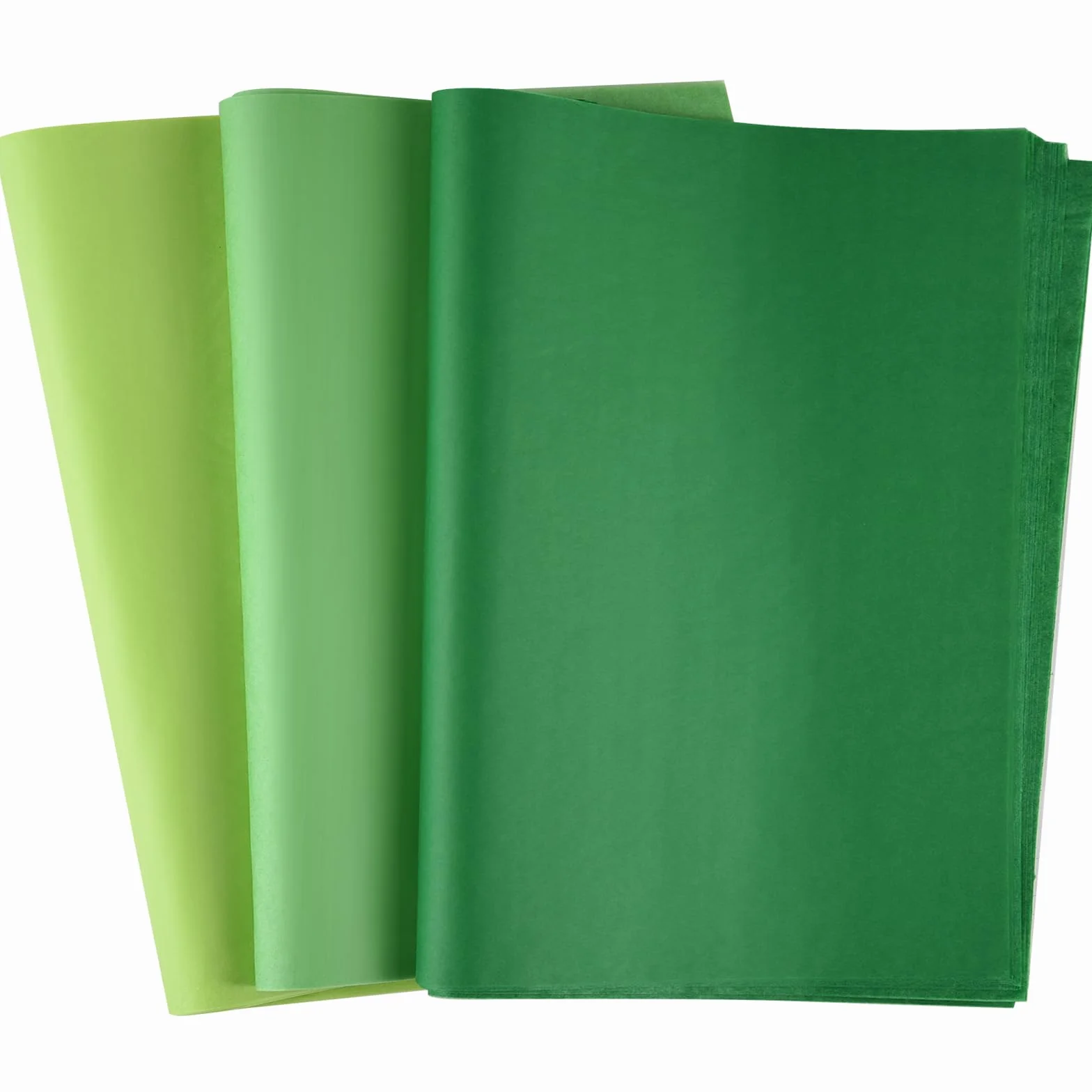 CHRORINE 50 fogli di carta velina verde multicolore per confezione regalo artistica sfusa per baby shower, matrimonio, compleanno, fai da te e decorazioni per artigianato