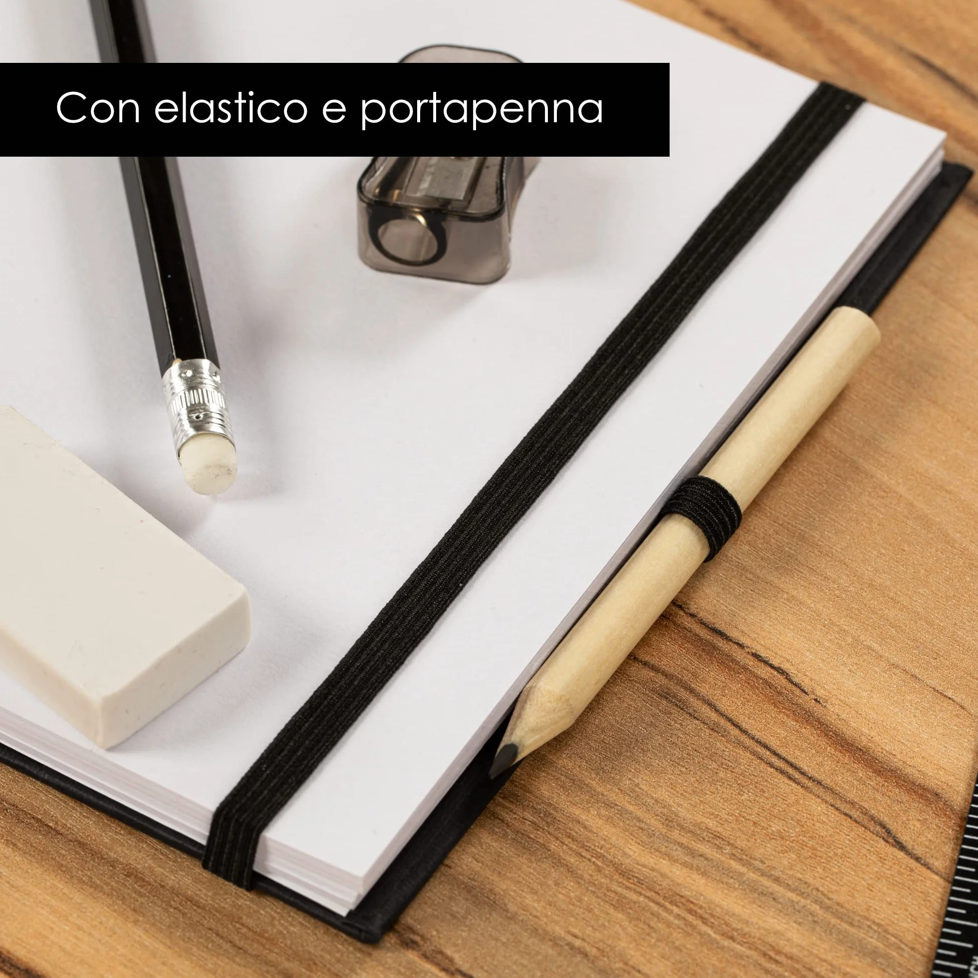 OfficeTree Taccuino per schizzi, formato A5, con rilegatura a spirale, formato orizzontale, 96 pagine, 48 fogli, formato A4, 200 g, carta bianca vergine, libretto di schizzi acquerello, matita inclusa