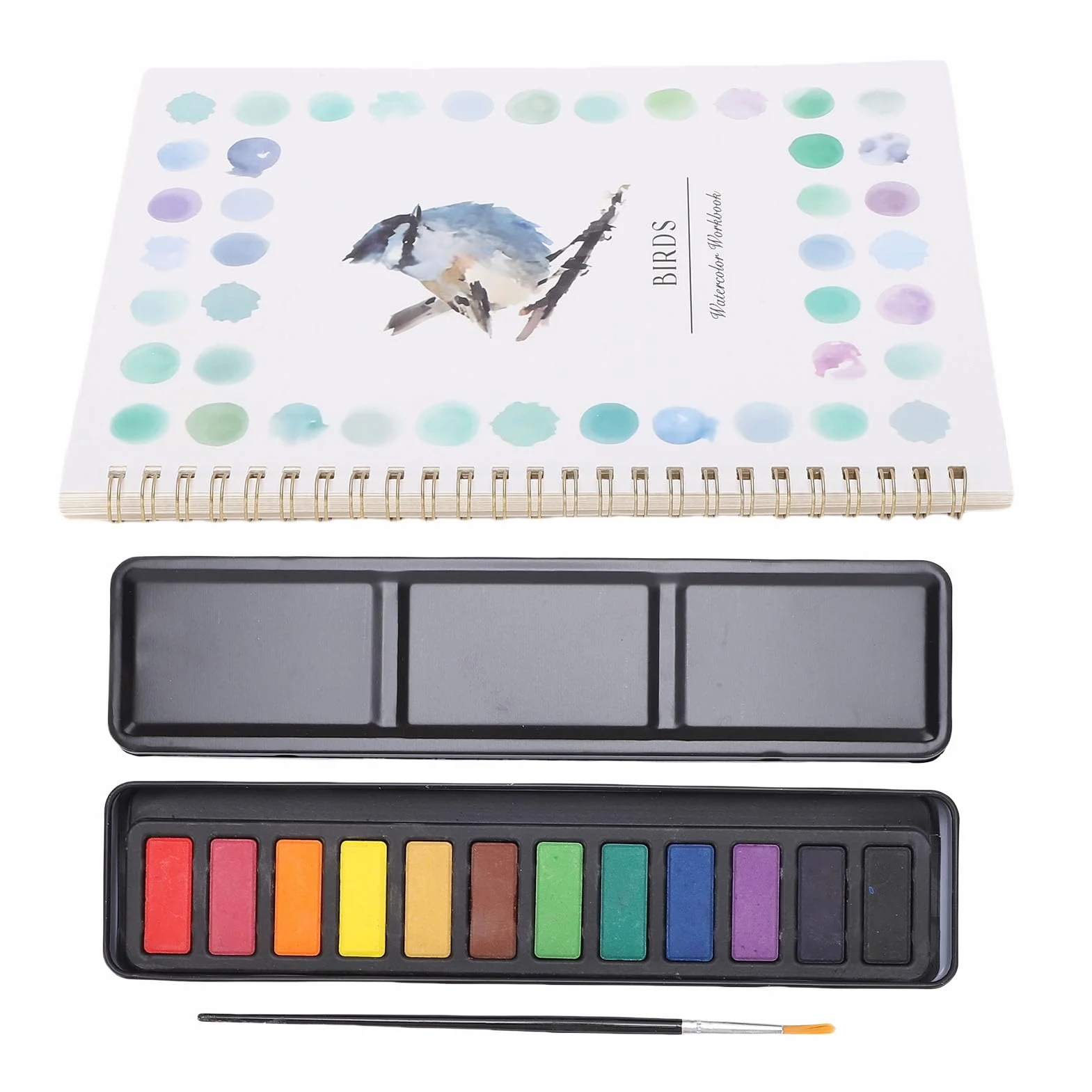 EMUKOEP Quaderno di Esercizi per Acquerelli per Principianti, Libro di Pittura Ad Acquerello con Istruzioni Passo Passo, per Imparare, Ideale per Artisti e Hobbisti (Uccelli)