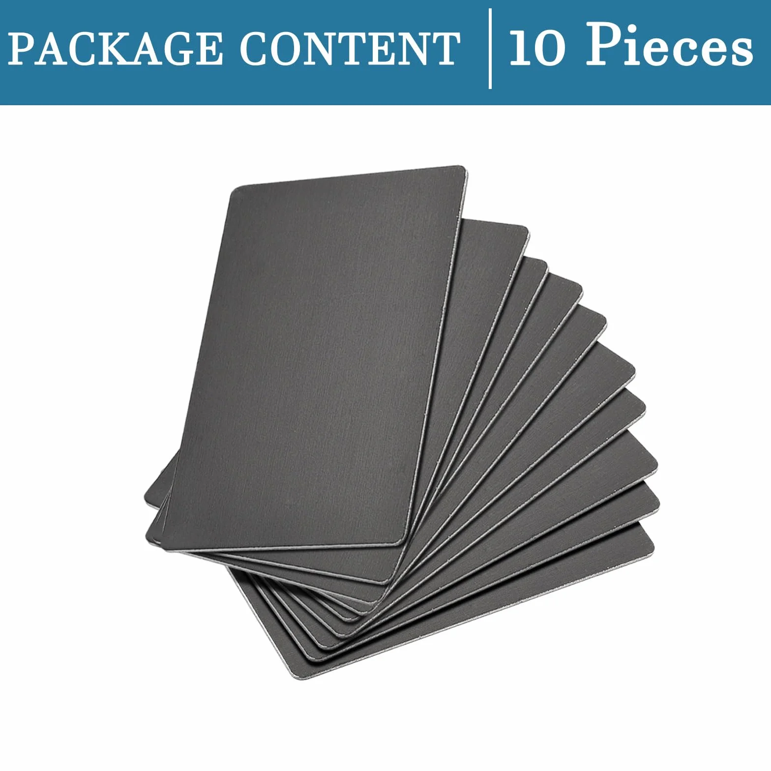 QUARKZMAN 3,9 x 2,4 Pollici Anodizzato Alluminio Piastra x 10pz Alluminio Metallo Piastre Incisione Vergini per Fai da te, Artigianato, Casa Decorazione, [Nero]