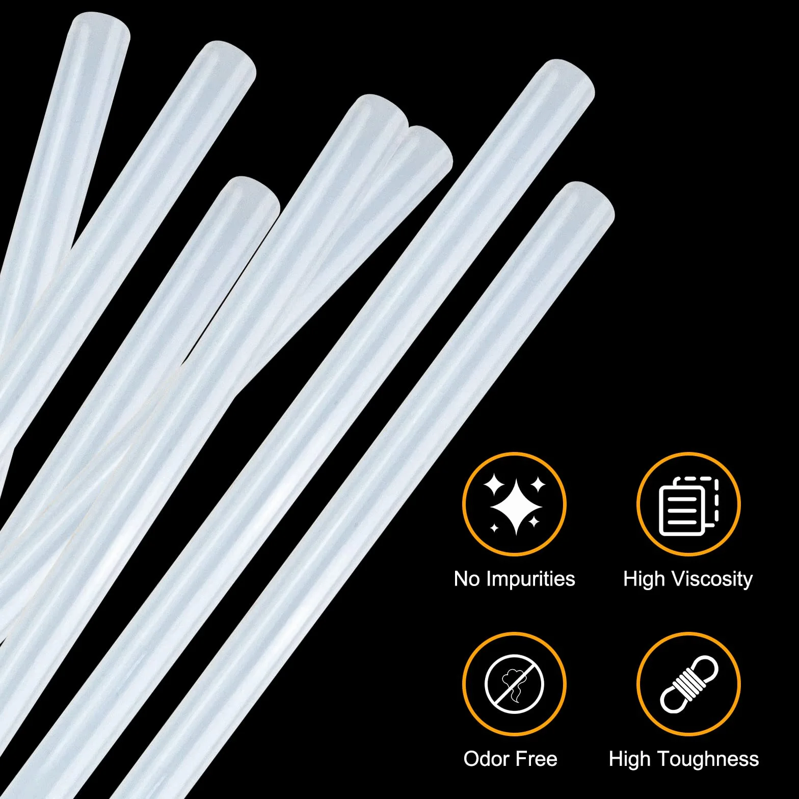 Relota 100 pezzi Colla a Caldo 7 x 100 mm, Stick Colla a Caldo Trasparente per Pistola Colla a Caldo, Kit Bastoncini di Colla Asciugatura Rapida per Fai da Te, Riparazione e Fissaggio