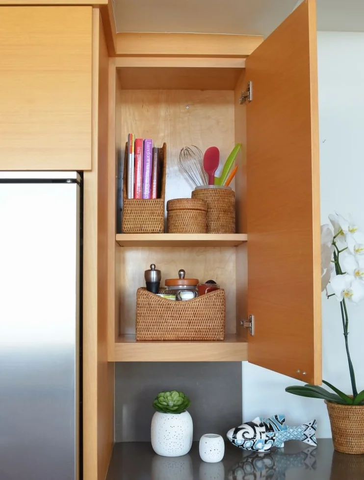 Kouboo Magazine Organizer La Jolla Rattan Vimini Miele Marrone 26.67 x 11.43 x 30.48 cm