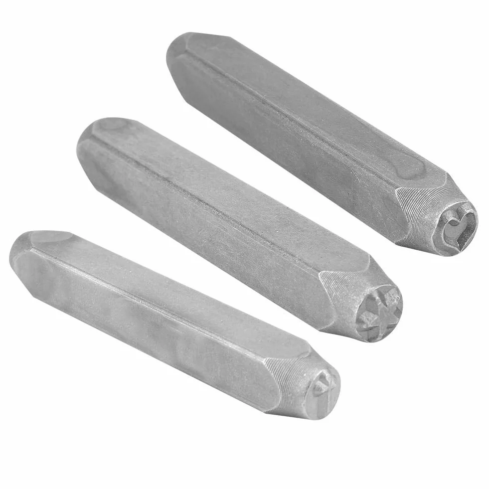 Kit Punzonatura 6mm Lettere Numeri, Set Completo di Punzoni Alta Precisione per Artigianato, Gioielli, Fai da Te