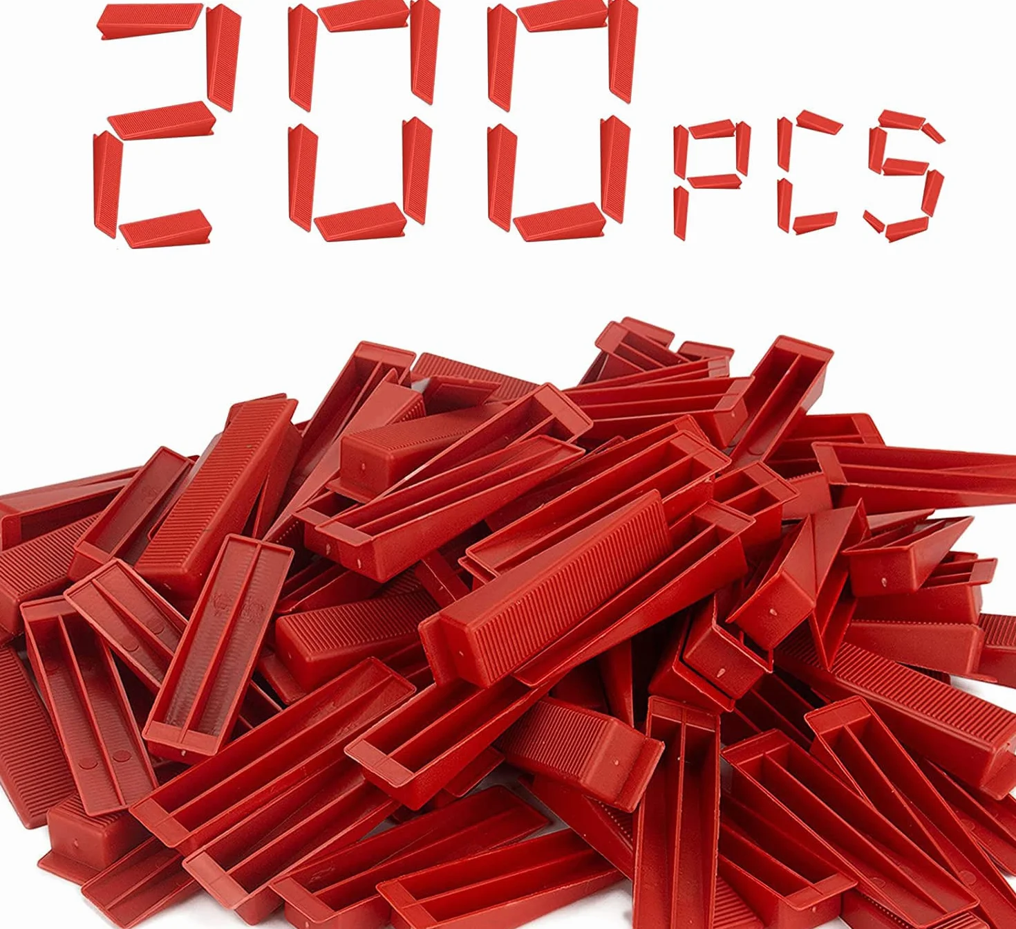 Cunei per piastrelle riutilizzabili, 200 pezzi, cunei per il montaggio delle piastrelle, dicendo addio alle piastrelle inclinate con questi cunei di alta qualità (90 mmx16 mm)