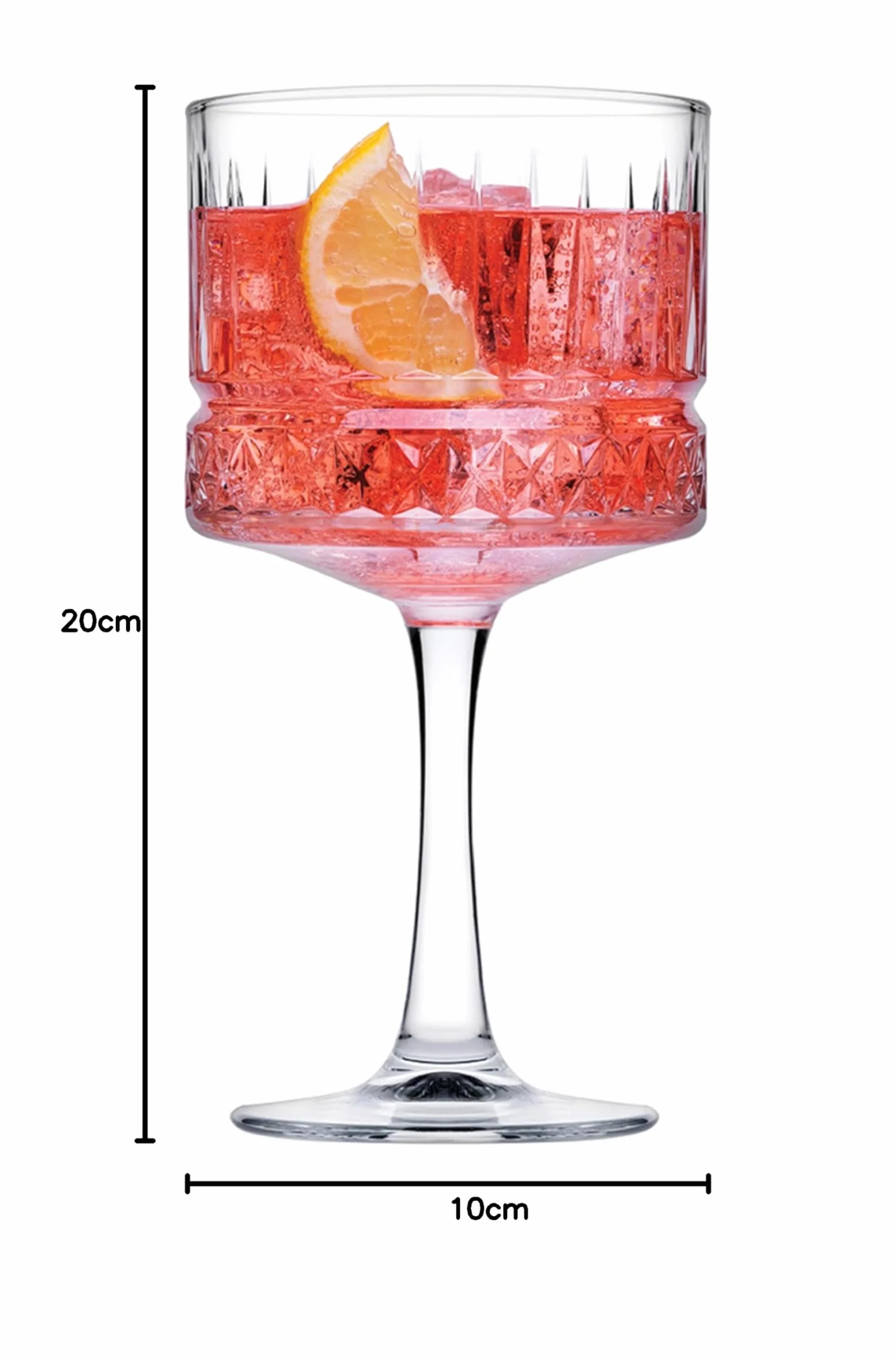 Pasabahce Elysia Bicchieri da Cocktail Set 4 Pezzi Vetro Trasparente 500 cc