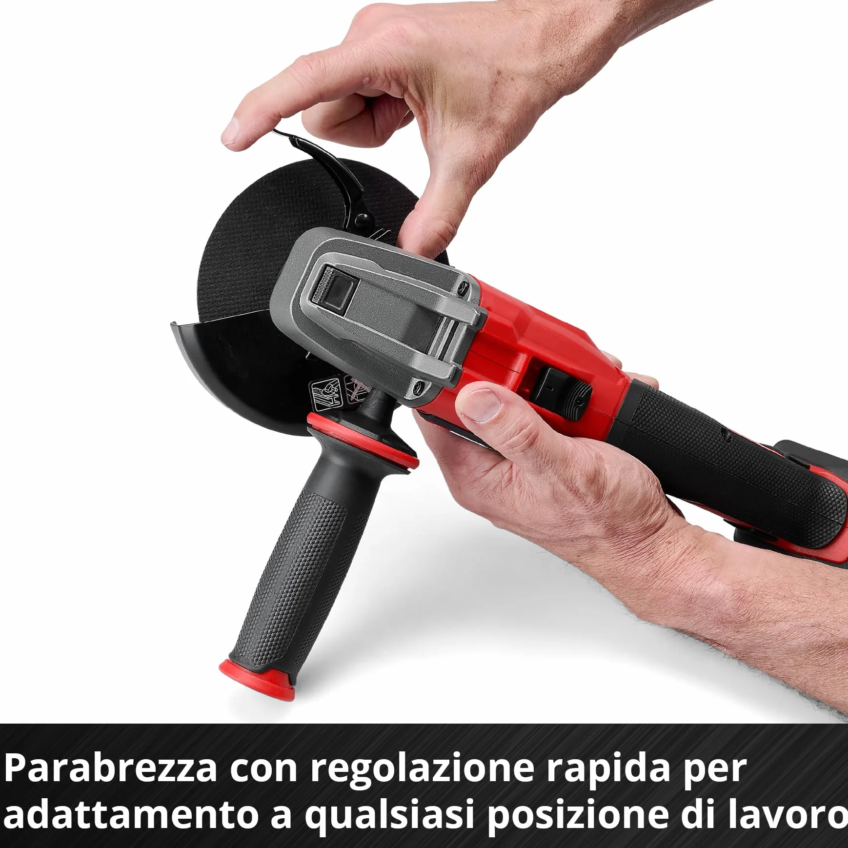 Einhell Smerigliatrice angolare a batteria AXXIO 18/115 Q Li-Solo Power X-Change (18V, 700 W, Ø 115 mm, profondità taglio 28 mm, brushless, Quick-Fix-Nut, disco da taglio e batteria esclusi)