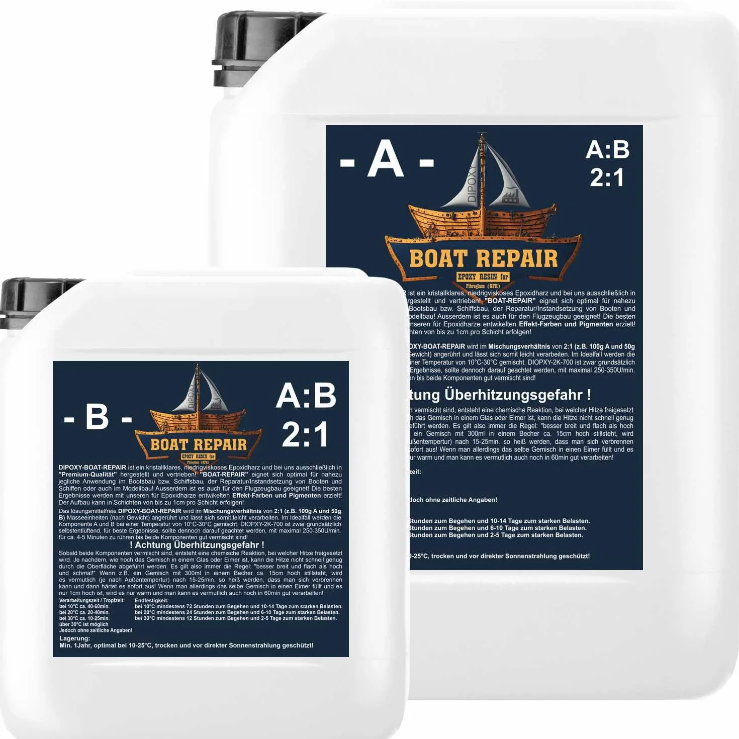 Resina epoxica per riparazione e costruzione di barche, auto, aeronautica e modellismo, 4,5 kg