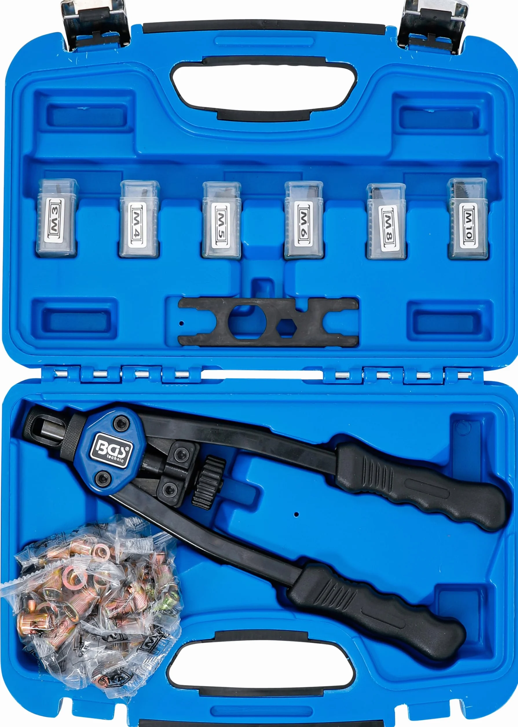 BGS 408 Zestaw rivettatrice do nakrętek M3-M10 68 szt.