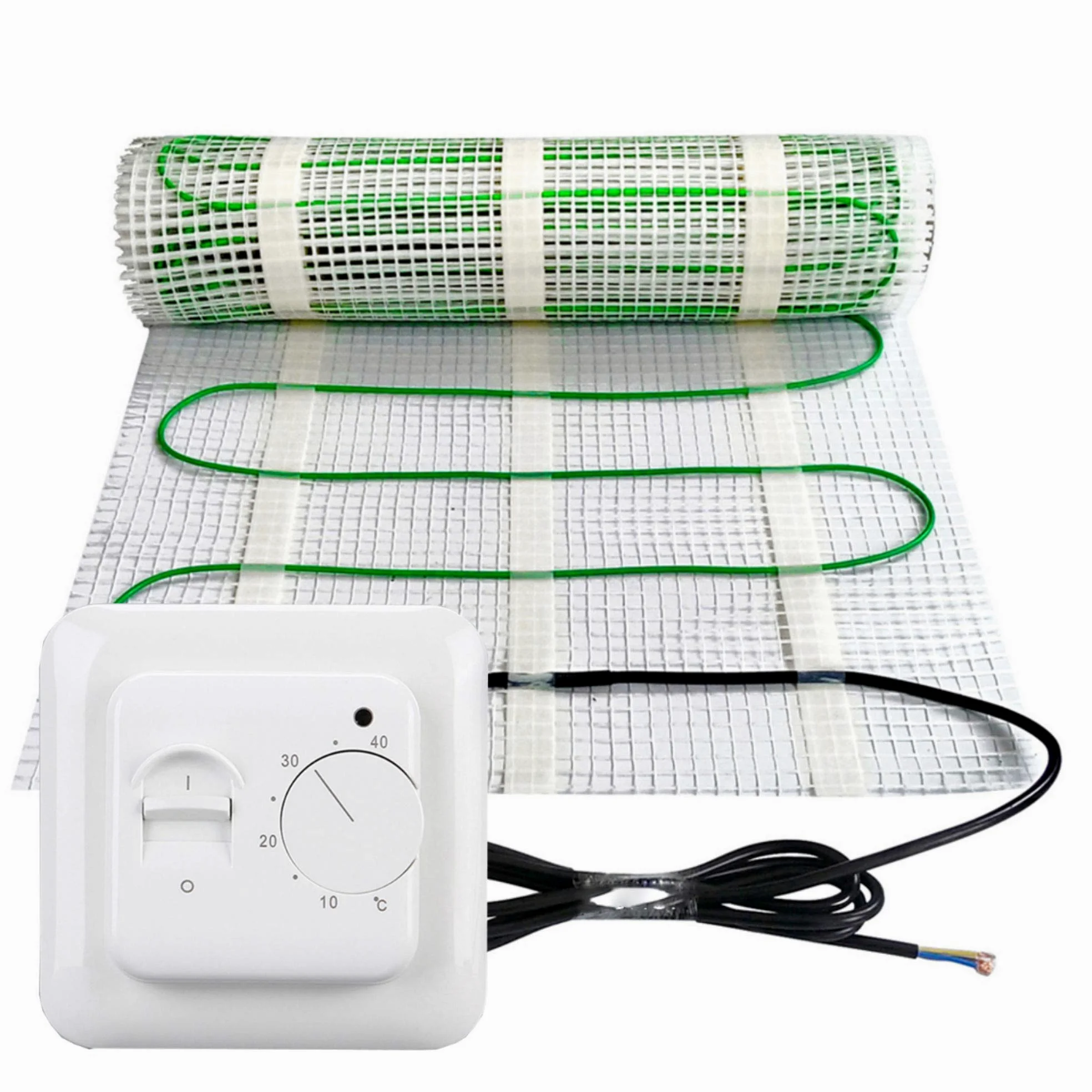 Riscaldamento a pavimento elettrico 150 Watt per m², termostato analogico elettrico, tecnologia TWIN JWS diverse misure, dimensioni (m²): 4 m²