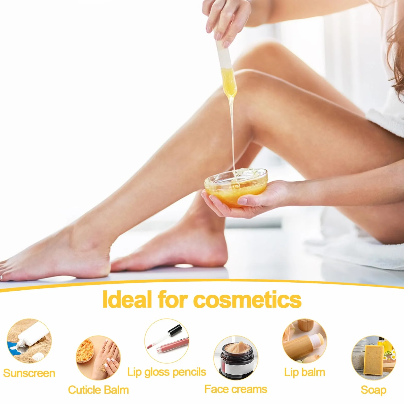MXTIMWAN 250g Cera D'api Gialla,Premium Cera per Candele Fai da Te,Pellet Di Cera D'api,Pellet Di Cera Di Candela Per Candele,Saponi,Cosmetici,Salviette di Cera D'api,Cura Della Legno,Cura della Pelle