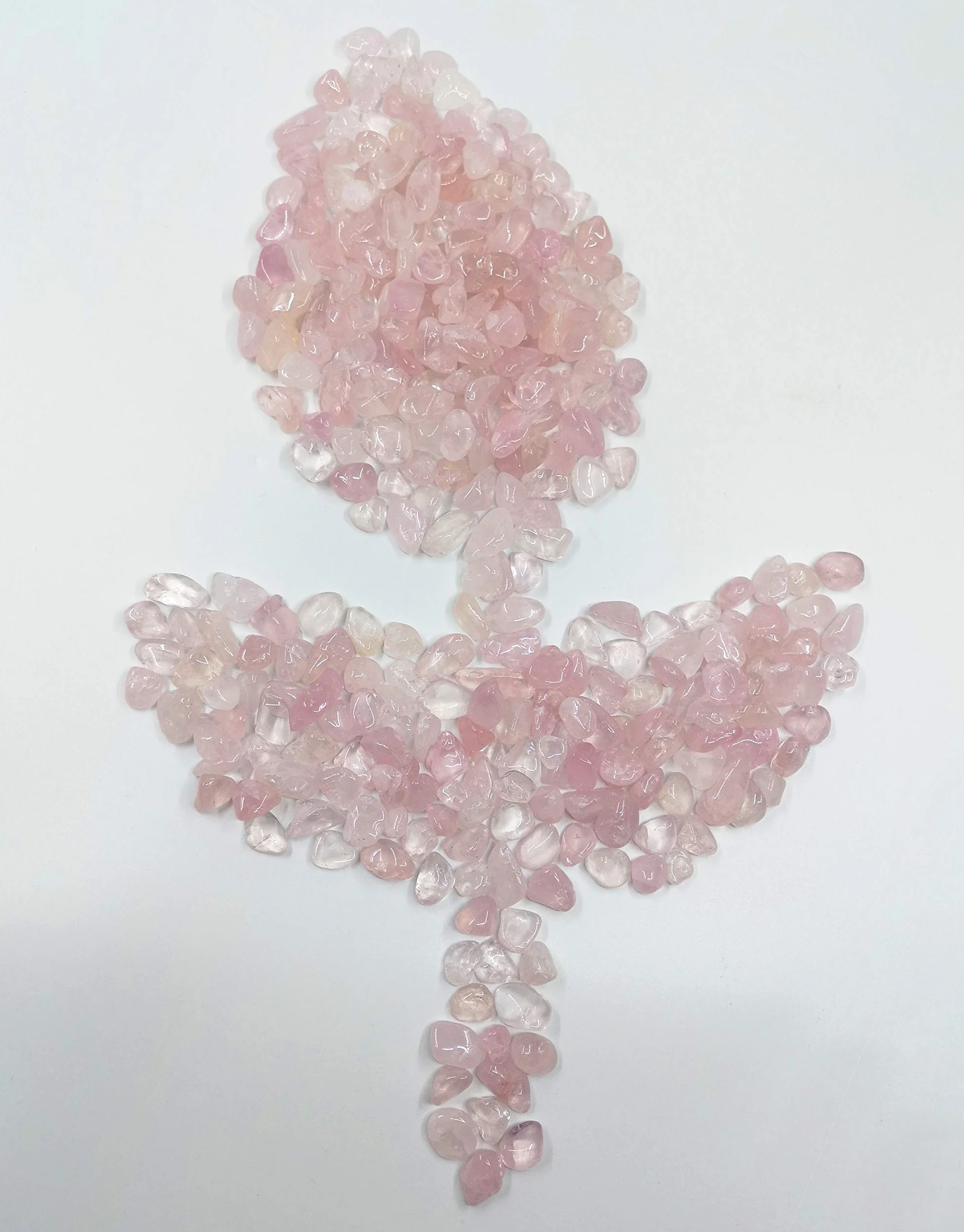 Mina Heal Collezione di pietre chakra, cristalli curativi lucidati, quarzo rosa 450 g