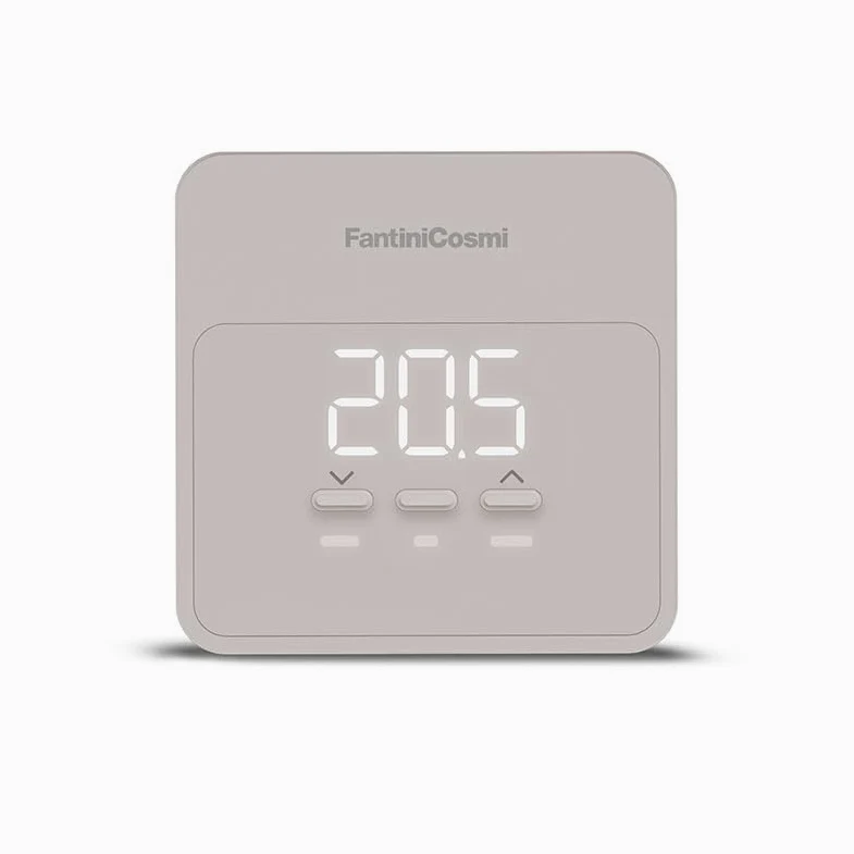 C900QS CRONOTERMOSTATO COLOR SABBIA WIFI SMART BASE QUADRATA A BATTERIA PARETE FANTINI COSMI