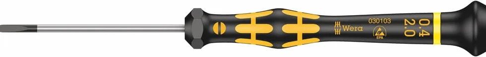 Wera, 1578 A Kraftform Micro Giravite a taglio, 0.40 x 2.0 x 60 mm